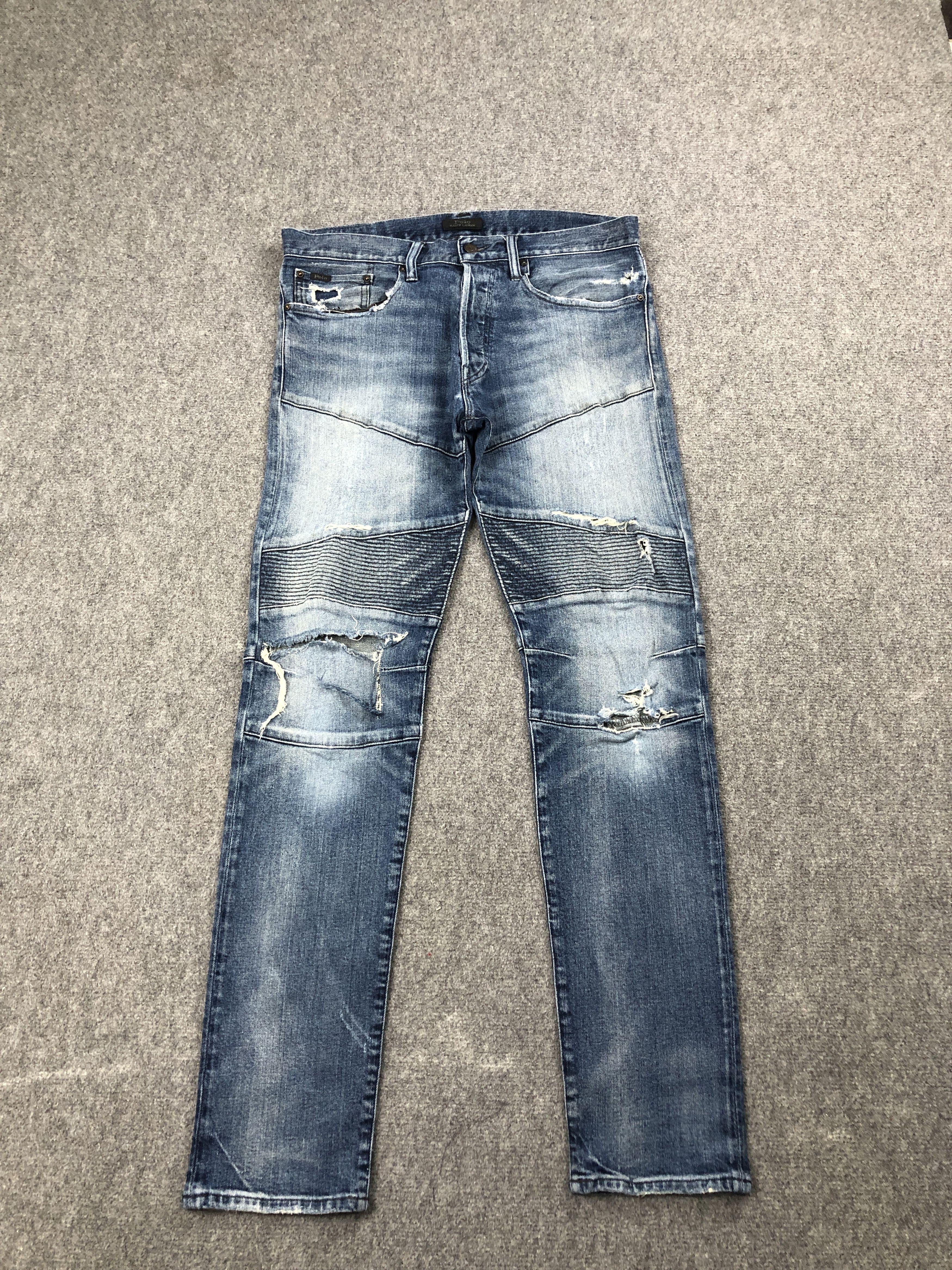 Polo Ralph Lauren × Vintage Vintage Polo Ralph Lauren Distressed Jeans DP2481 Size US 34 / EU 50 - 1 Thumbnail