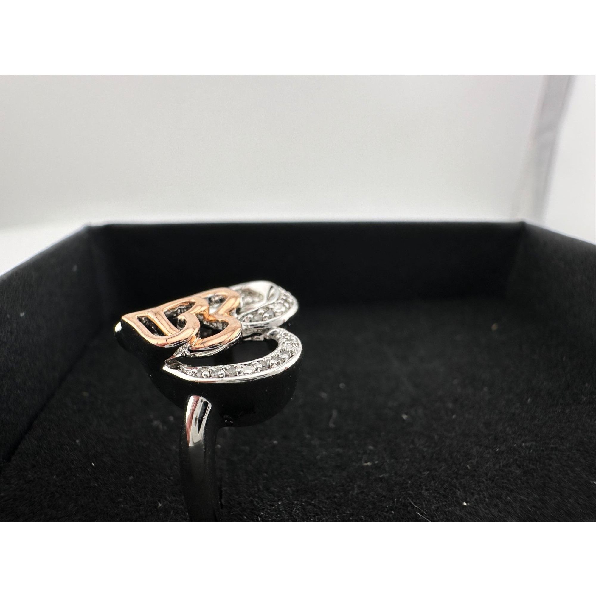 Other Natural Diamond Triple Heart Ring - Two Tone - Size 7.25 Size ONE SIZE - 16 Thumbnail