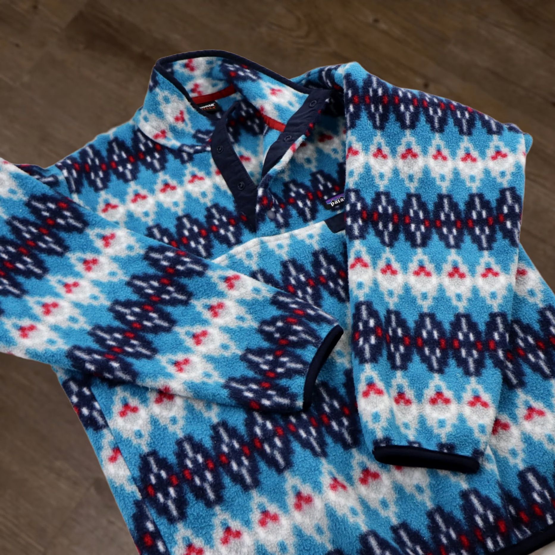 【廃盤】00s patagonia　Pocketwire Pack　ロゴ刺繍 Patagonia VINTAGE Patagonia Snap-T Jacket Mens XS Blue Geometric