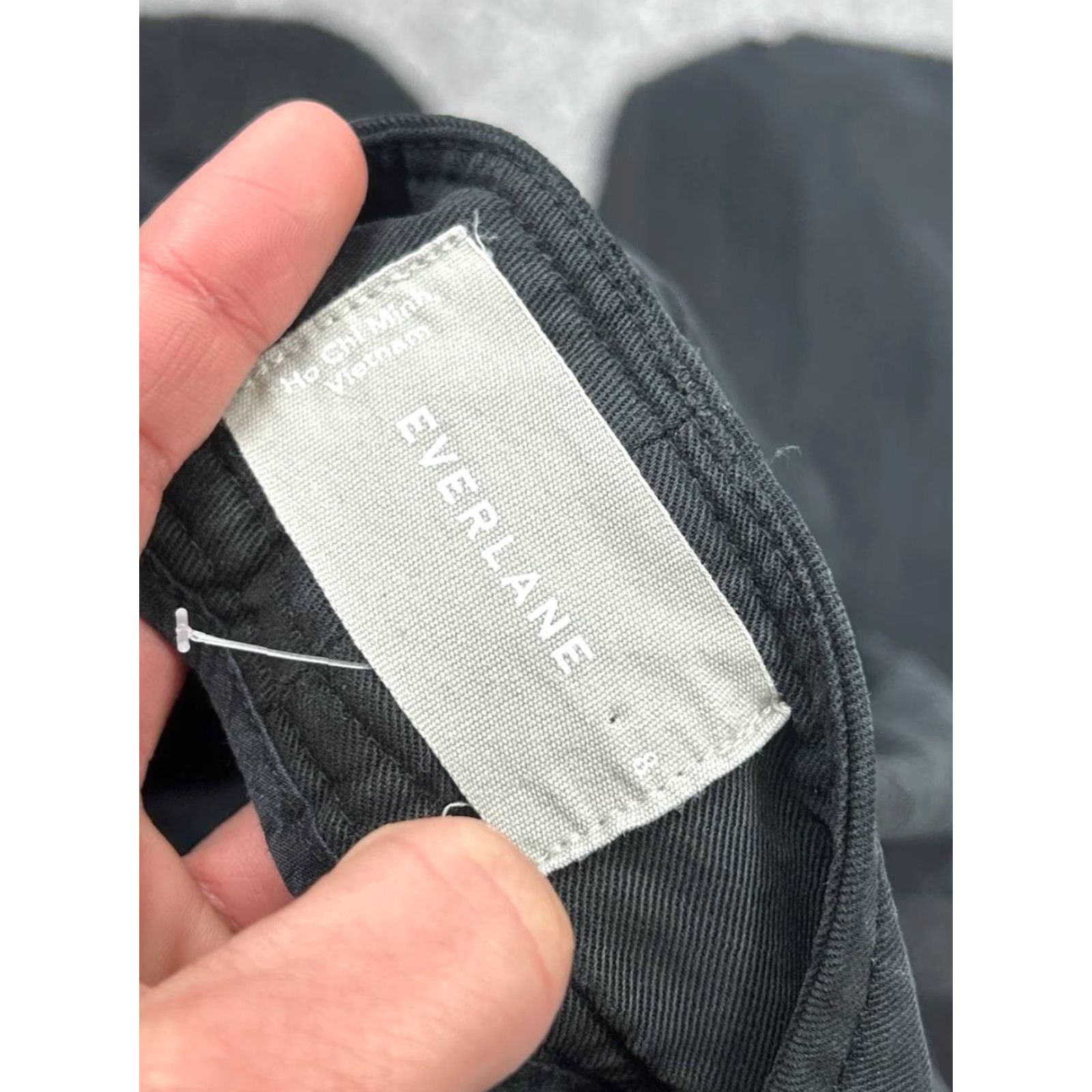 Everlane Everlane Chino Pants Women 8 Black Cotton Stretch Pleated High Rise Straight Leg Size 30" / US 8 / IT 44 - 7 Thumbnail