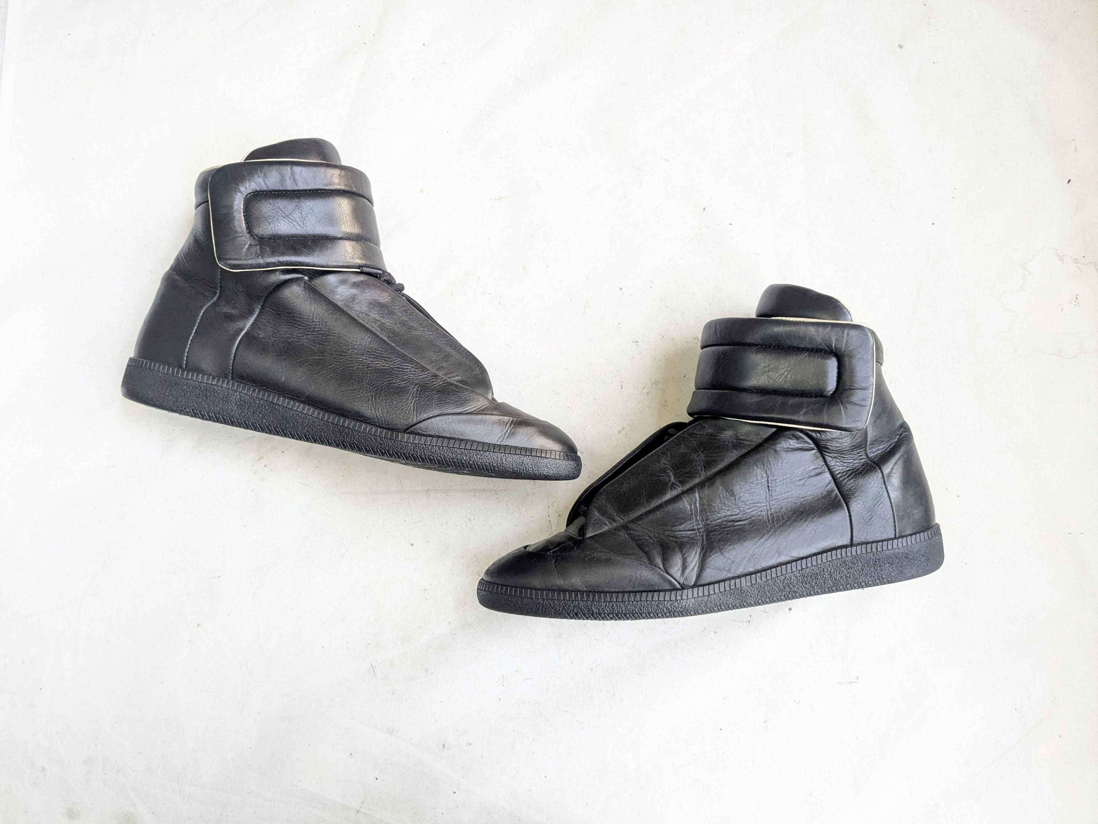 Maison Margiela Maison Margiela Future Black 12 45 High Tops Leather Size US 12 / EU 45 - 1 Thumbnail