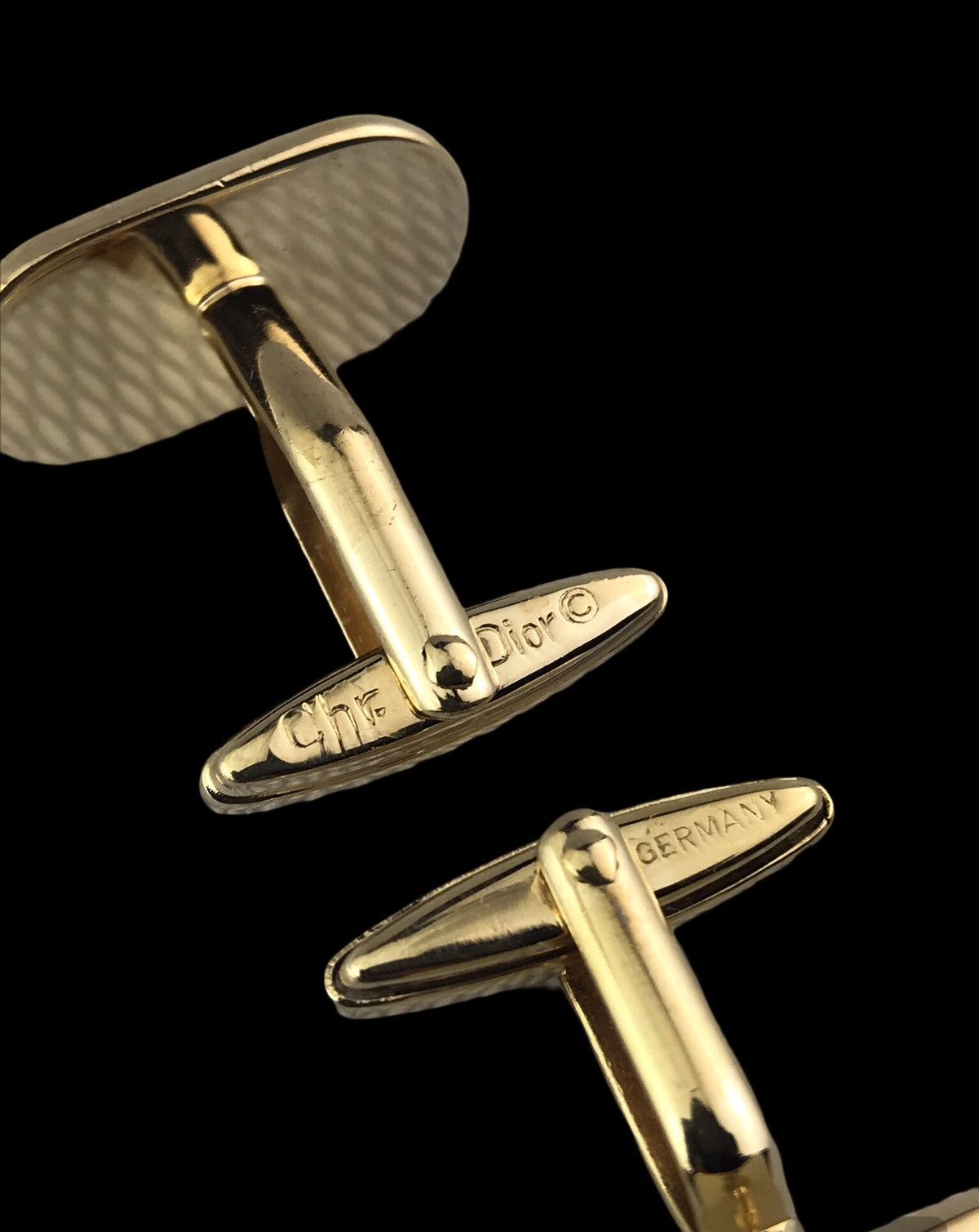 Christian Dior Monsieur VINTAGE CHRISTIAN DIOR STRIPED ENAMEL CUFFLINKS 🇩🇪 Size ONE SIZE - 8 Thumbnail
