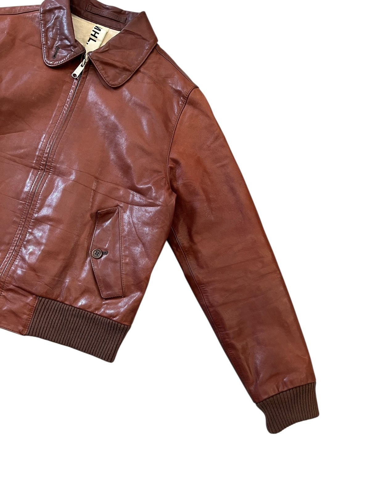 Margaret Howell MHL. Margarett Howell Aviator Leather Bomber Jacket Size S / US 4 / IT 40 - 7 Thumbnail