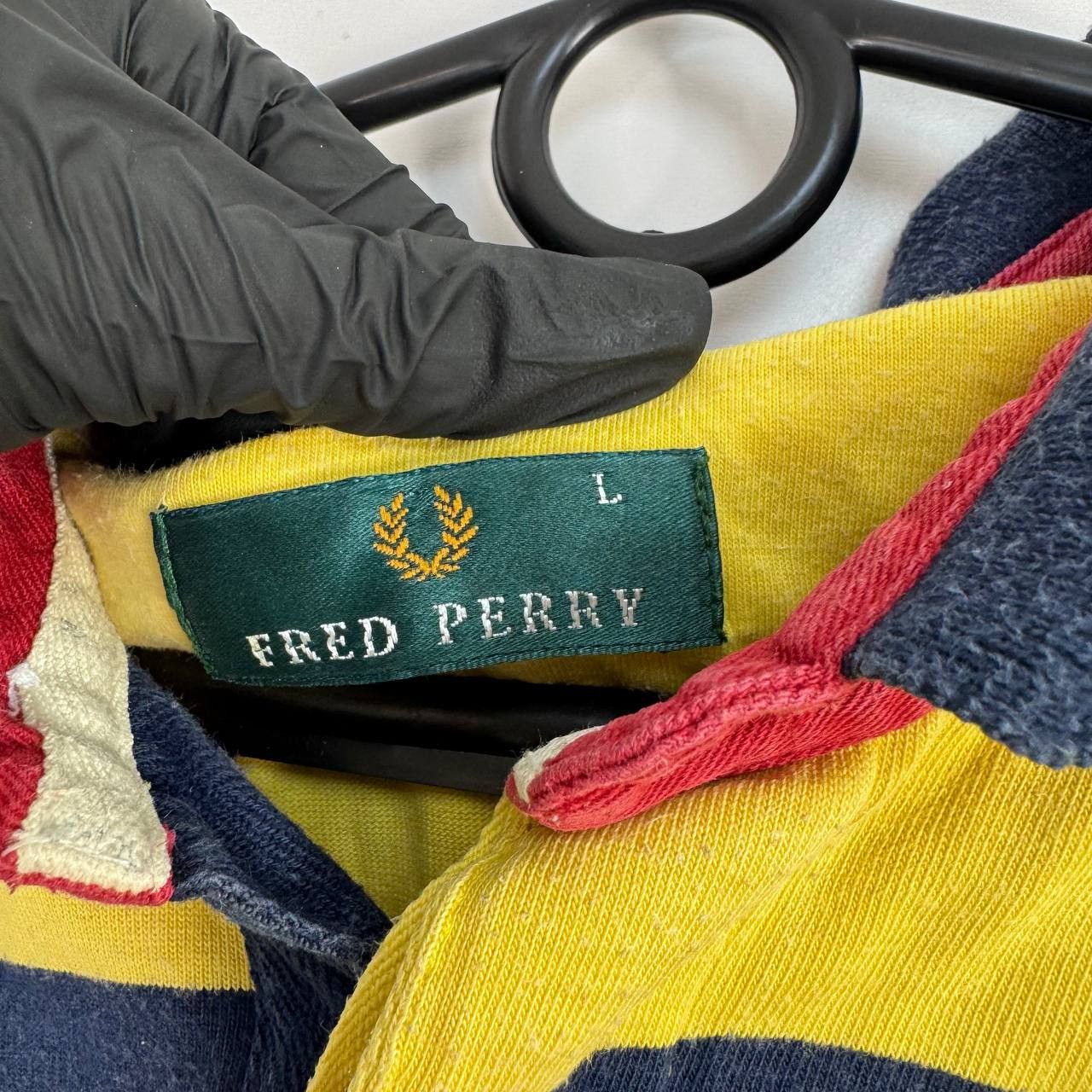 Fred Perry Fred Perry Striped Rugby Polo Shirt Yellow Blue Vintage L Size US L / EU 52-54 / 3 - 3 Thumbnail