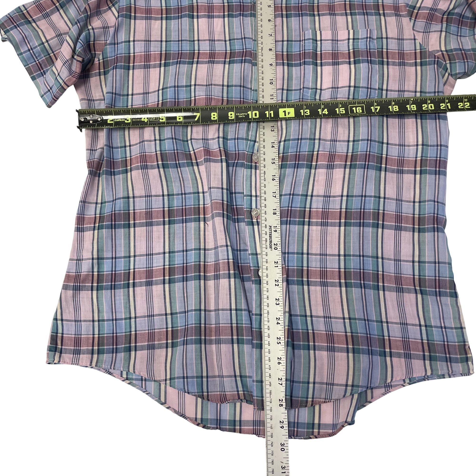 McGregor Vtg McGregor Contemporary Pastel Blue Pink Madras Shirt Size US L / EU 52-54 / 3 - 4 Thumbnail
