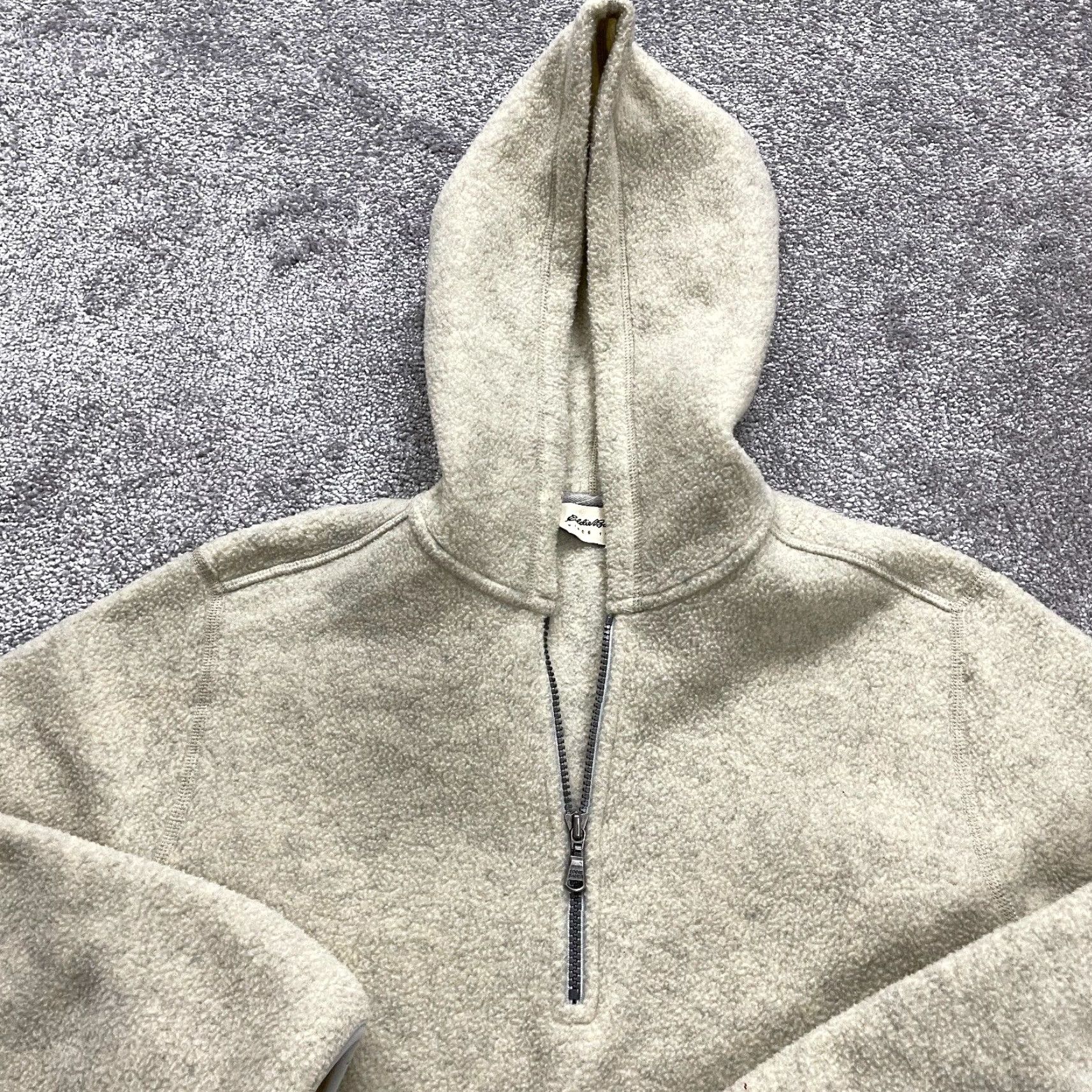 Eddie Bauer Eddie Bauer Jacket Women XS Beige 1/4 Snap Polartec Fleece Hoodie Outdoor Hiking Size XS / US 0-2 / IT 36-38 - 3 Thumbnail