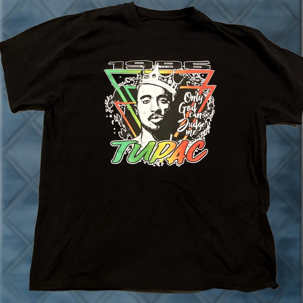 Vintage VINTAGE RARE TUPAC ONLY GOD CAN JUDGE ME Graphic T Shirt XL Black Mens Short Sleeve Shirt L / XL Size US XL / EU 56 / 4 - 1 Thumbnail