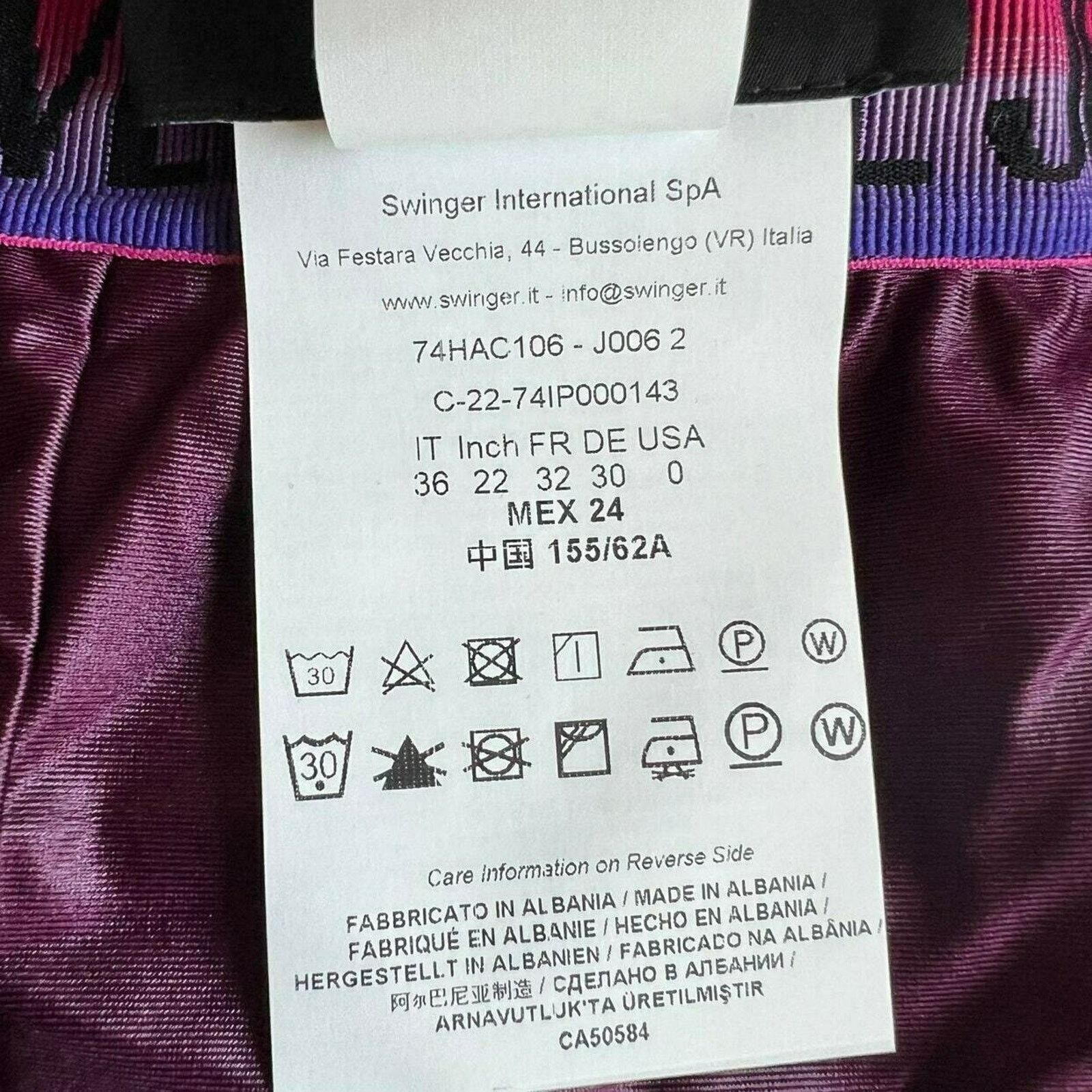Versace Jeans Couture VERSACE Jeans Couture Purple Cropped+Bike Short, IT36/US0/XS Size 25" / US 0 / IT 36 - 8 Thumbnail