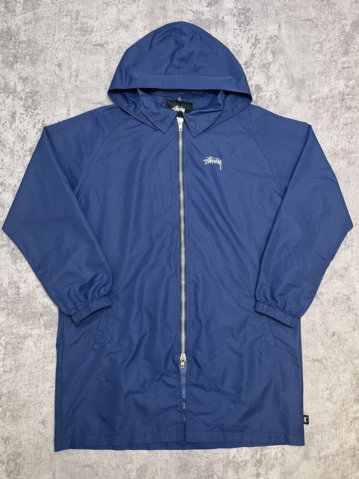Stussy Stussy Navy Nylon Full-Zip Jacket XL w/ Detachable Hood Size US XL / EU 56 / 4 - 5 Thumbnail