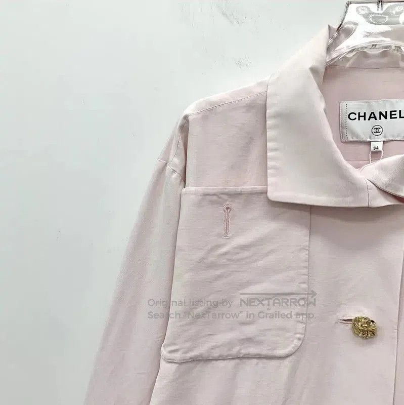 Chanel Chanel Pink Cotton Women's Jacket . Size XXS / US 00 / IT 34 - 2 Thumbnail