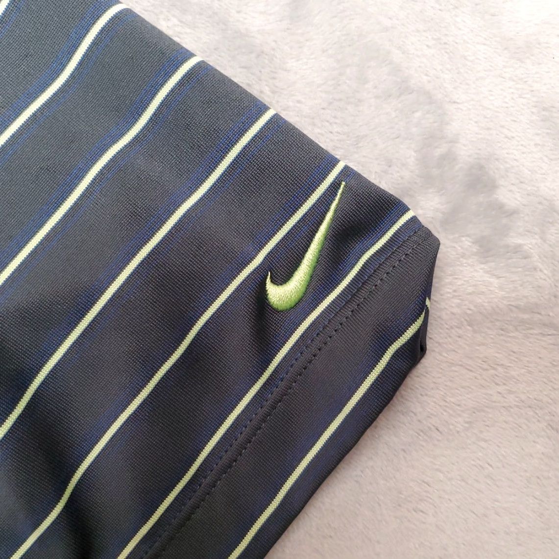 Nike NikeGolf Shirt Men M Green Striped FitDry Polo Short Sleeve Casual Golf Size US M / EU 48-50 / 2 - 2 Thumbnail