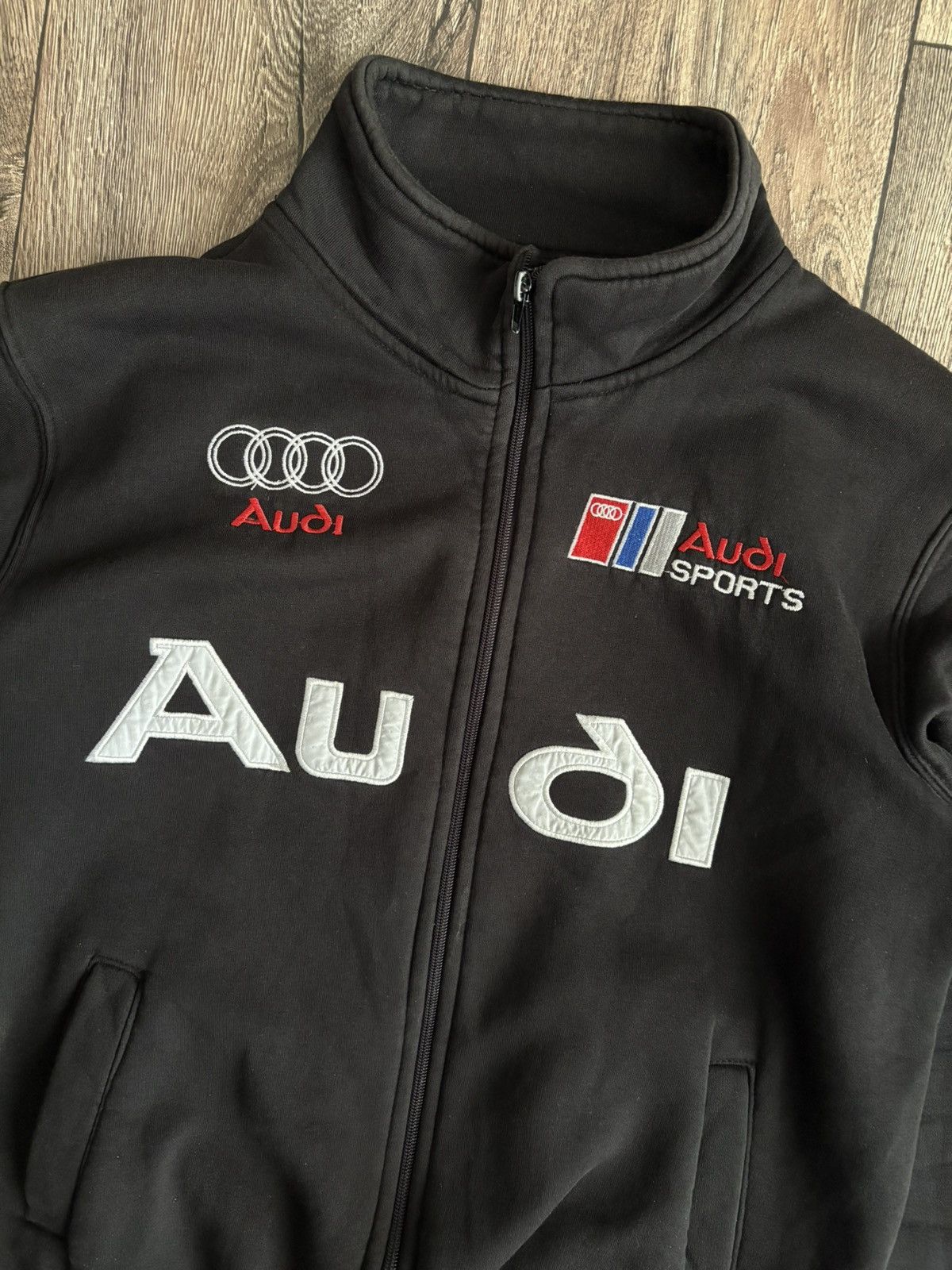 Audi × Vintage Vintage Distressed Audi Racing Zip Up Sweatshirt Zipper Size US S / EU 44-46 / 1 - 2 Thumbnail