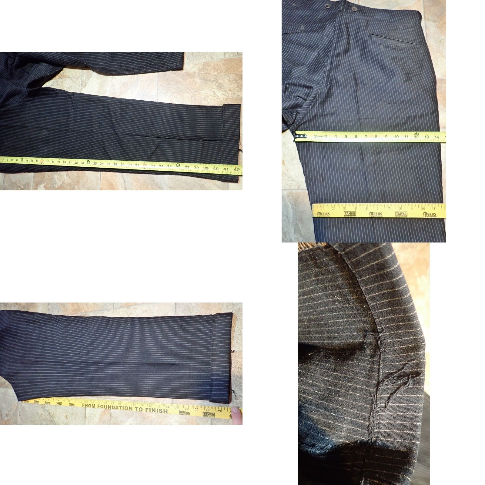 Vintage VINTAGE Overland Trouser Pants 38x29 Striped Moleskin Heavy Cotton Workwear Trousers Crown Overalls Men Size US 38 / EU 54 - 9 Thumbnail