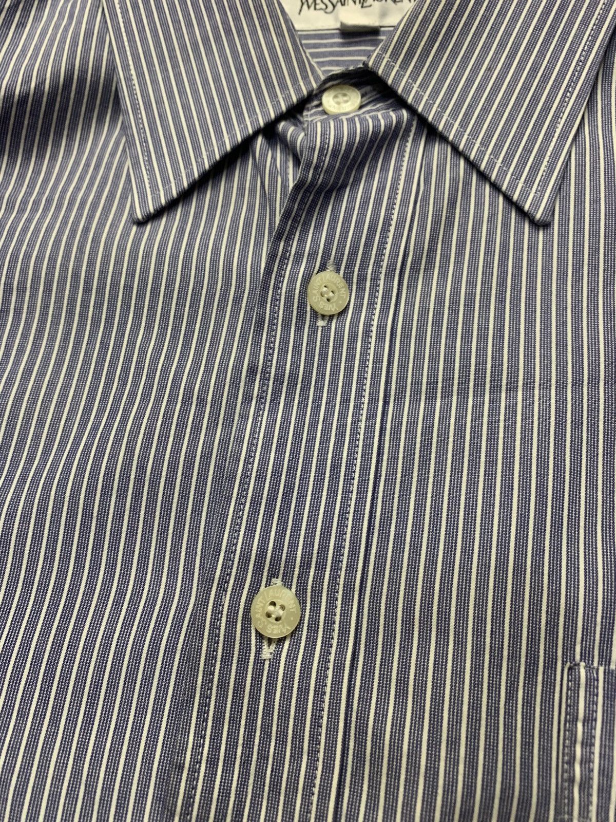 Yves Saint Laurent 🐍 Vintage Yves Saint Laurent - Striped Button Ups Shirt Size US L / EU 52-54 / 3 - 6 Thumbnail