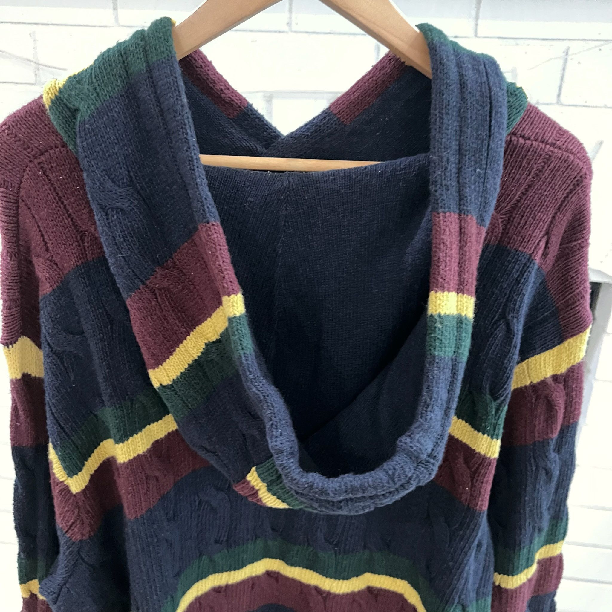 Polo Ralph Lauren Polo Ralph Lauren St Andrews Striped Hooded Sweater Size US XXL / EU 58 / 5 - 5 Thumbnail