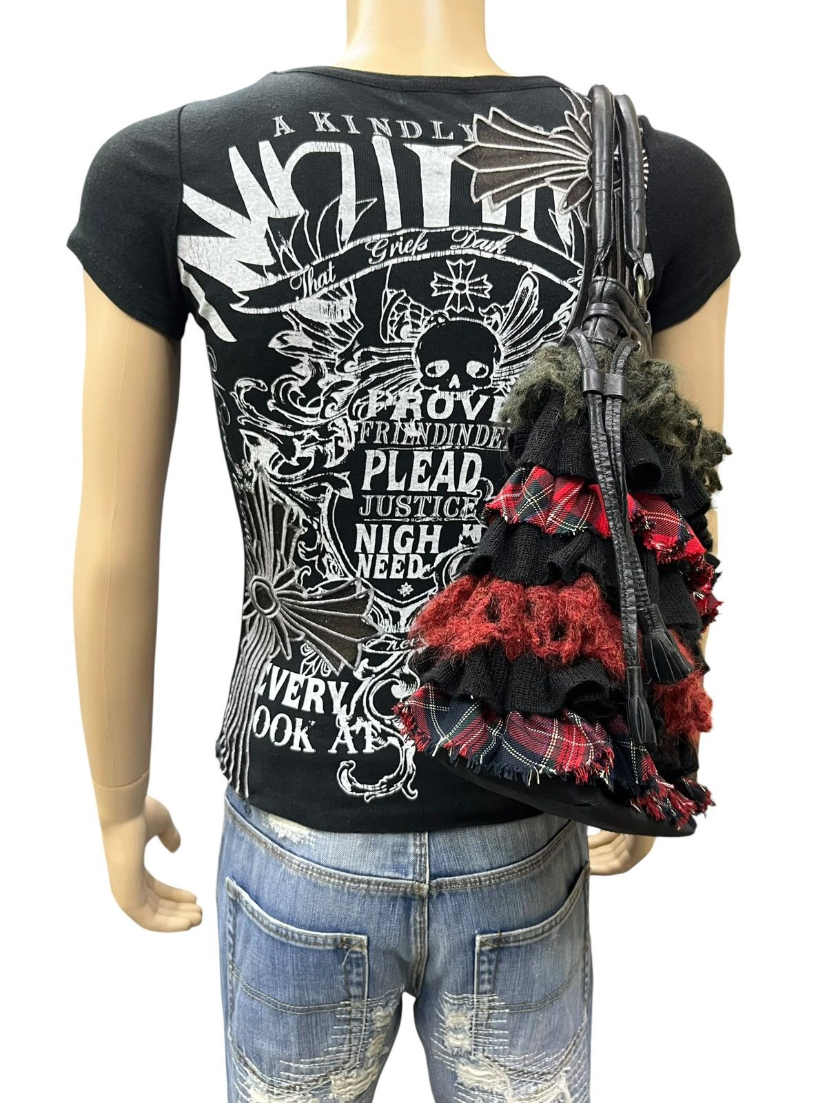 Matsuda Vintage Nicole Ruffle Punk Patchwork Tote Japan Rare Size ONE SIZE - 6 Thumbnail