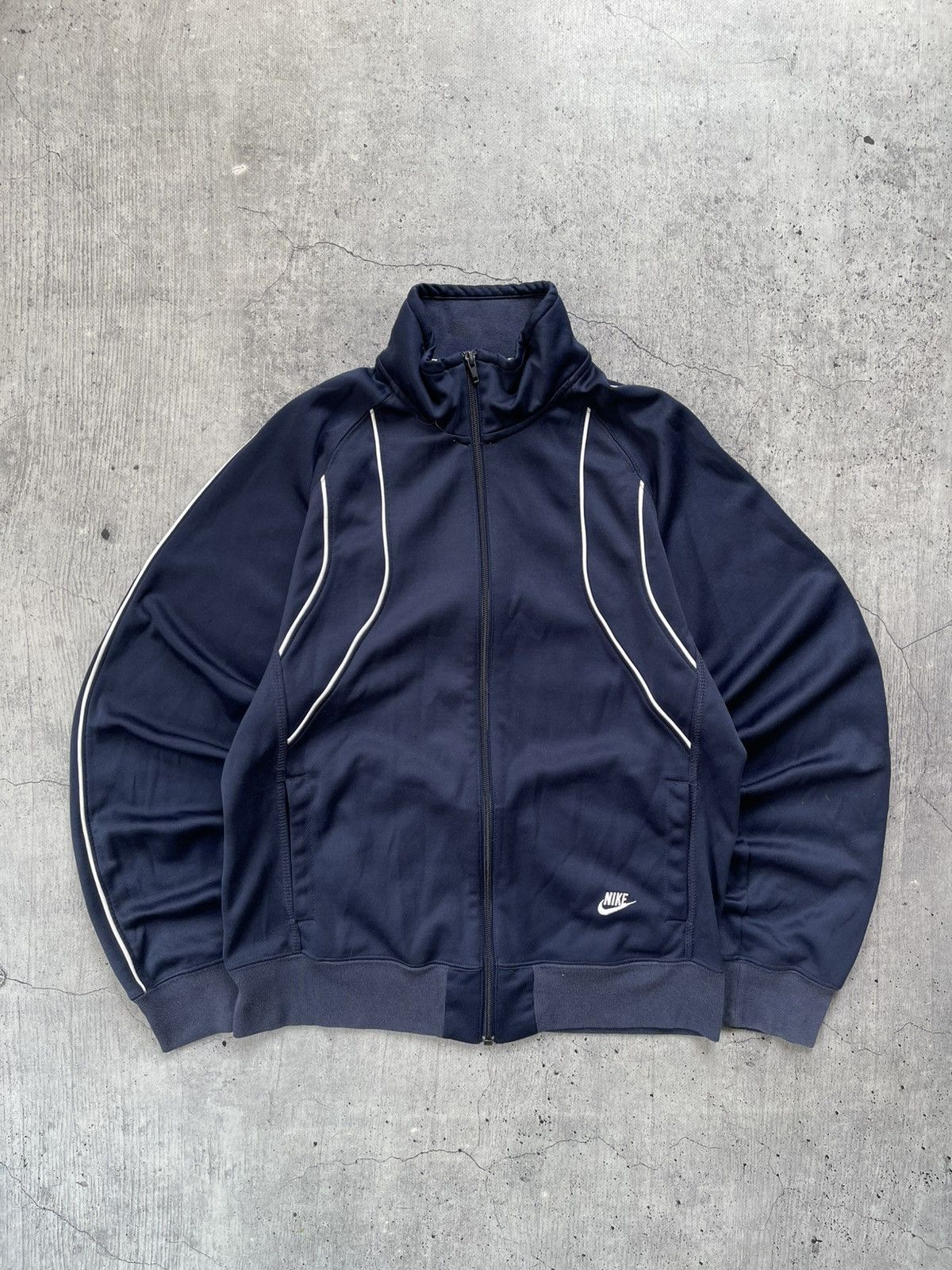 Nike × Vintage Nike Zip Streetwear Vintage Lodo Blue Size US S / EU 44-46 / 1 - 1 Thumbnail