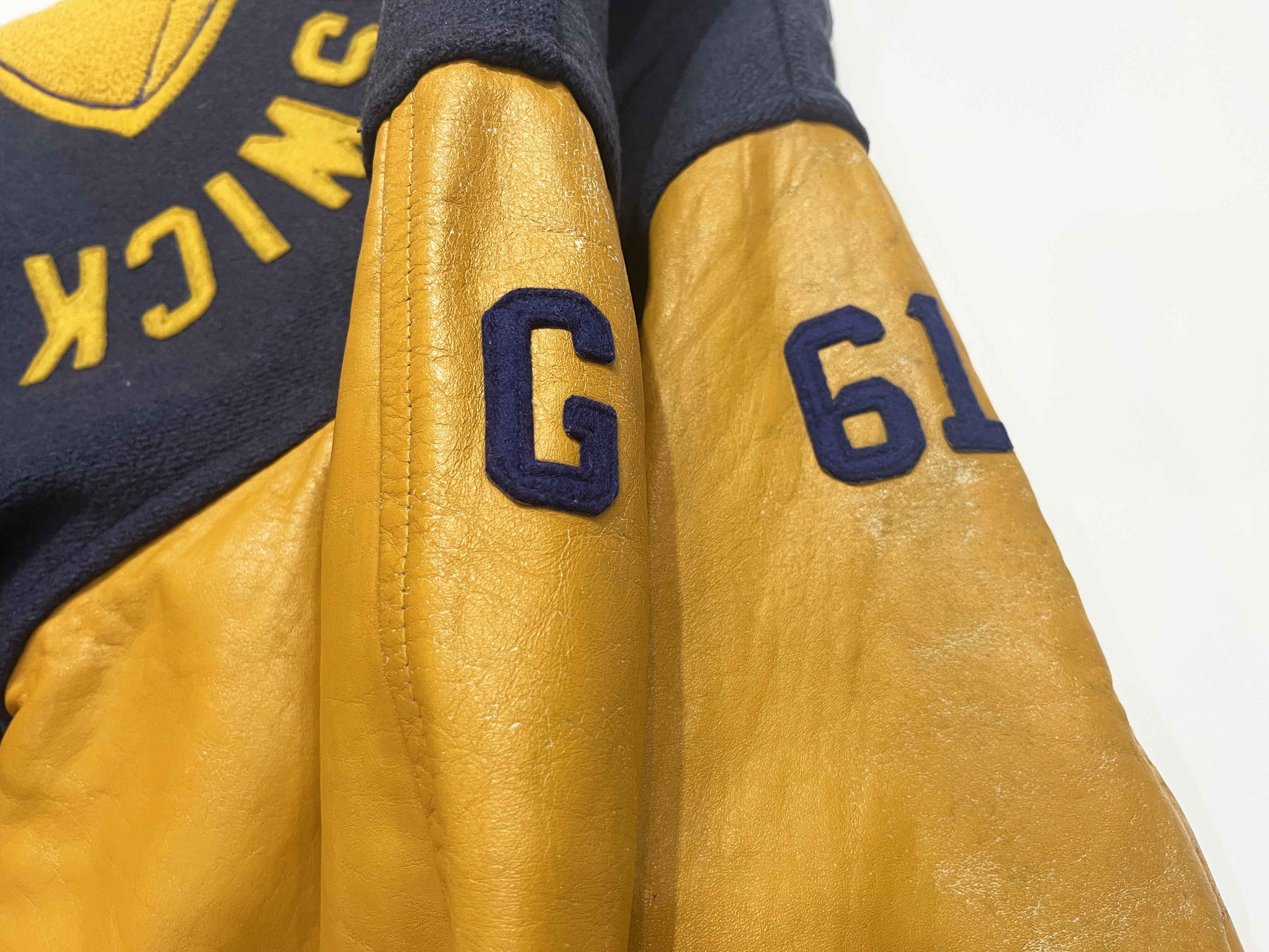 Other Vtg Flynntan Leather North Brunswick Football Varsity Jacket Size US L / EU 52-54 / 3 - 8 Thumbnail