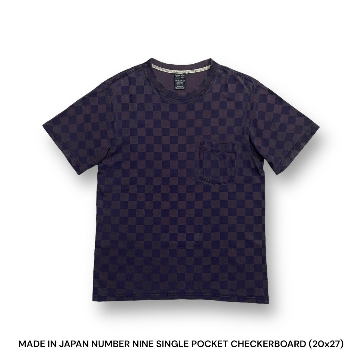 image of Number N Ine x Takahiromiyashita The Soloist Single Pocket Number (N)Ine Checkered in Pure White (S