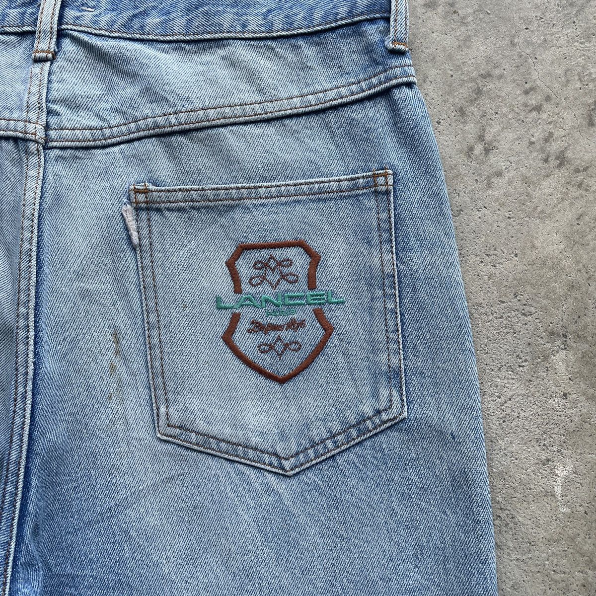Lancel Vintage Lancel Paris Faded Distressed Painter Jeans Pants Size US 32 / EU 48 - 10 Thumbnail