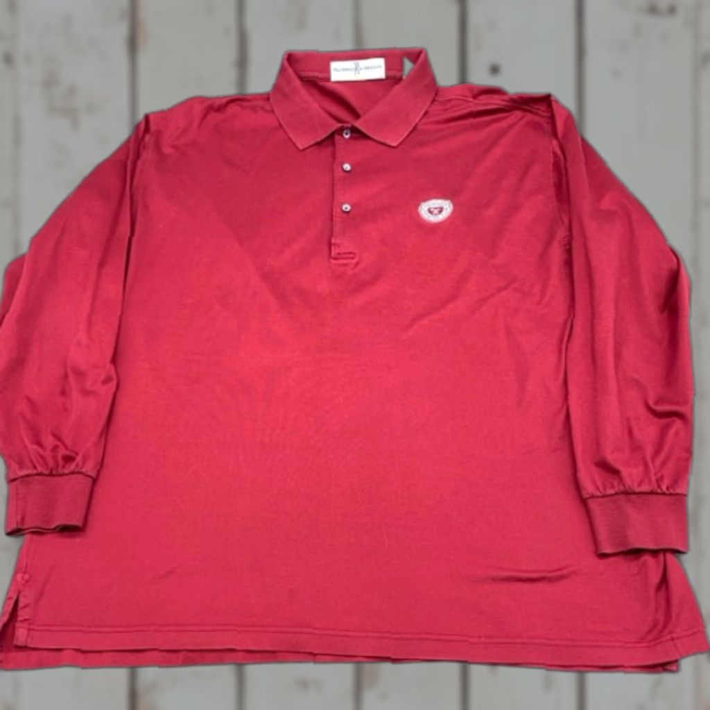 Vintage VINTAGE Fairway & Greene Golf Polo Shirt XL Maroon Long Sleeve Medinah Country Mens Size US XL / EU 56 / 4 - 1 Thumbnail