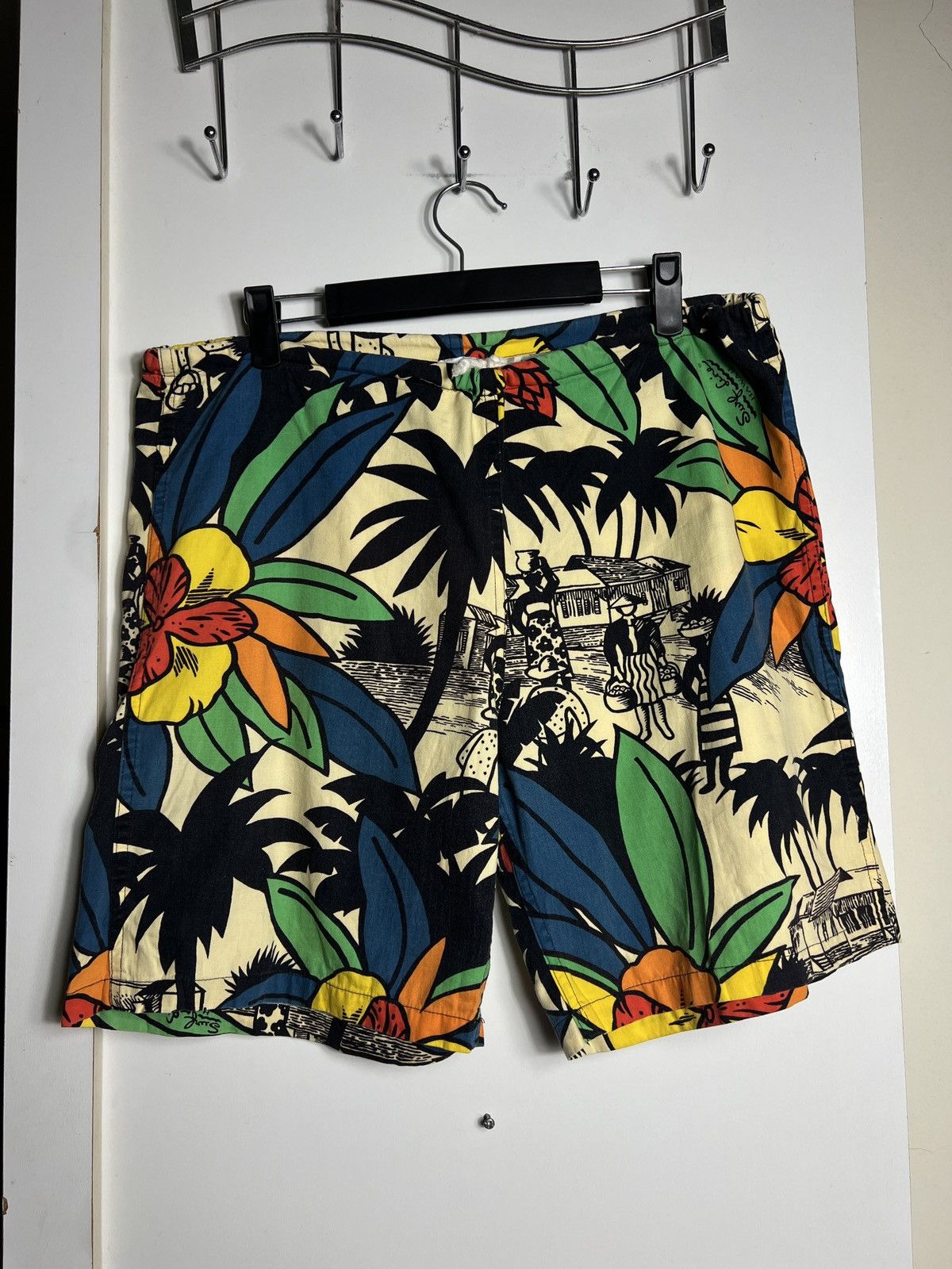 Vintage 🔥🔥🔥Jams Surfline Hawaii Fullprint Short Pant Made in Usa Size US 34 / EU 50 - 1 Thumbnail