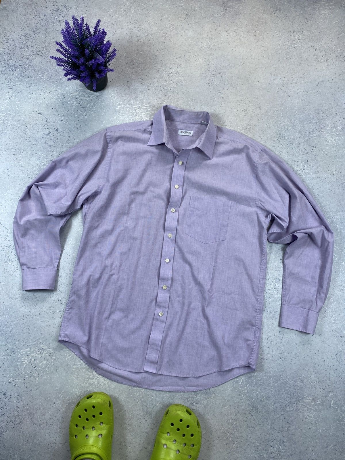 Balmain Vintage Luxury Balmain Paris Mens Shirt Size US L / EU 52-54 / 3 - 1 Thumbnail