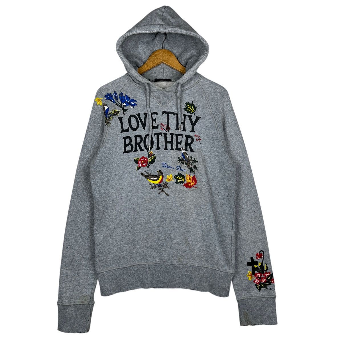 Dsquared2 🔥 Dsquared2 Love Thy Brother Dean Dan Distressed Hoodie Size US L / EU 52-54 / 3 - 1 Thumbnail