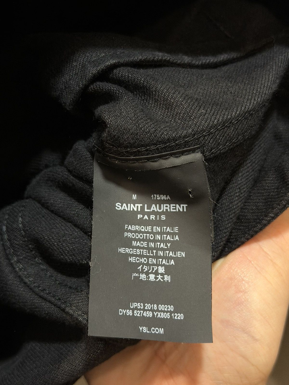 Saint Laurent Paris Shearling Collar Denim Trucker Jacket M Size US M / EU 48-50 / 2 - 6 Thumbnail