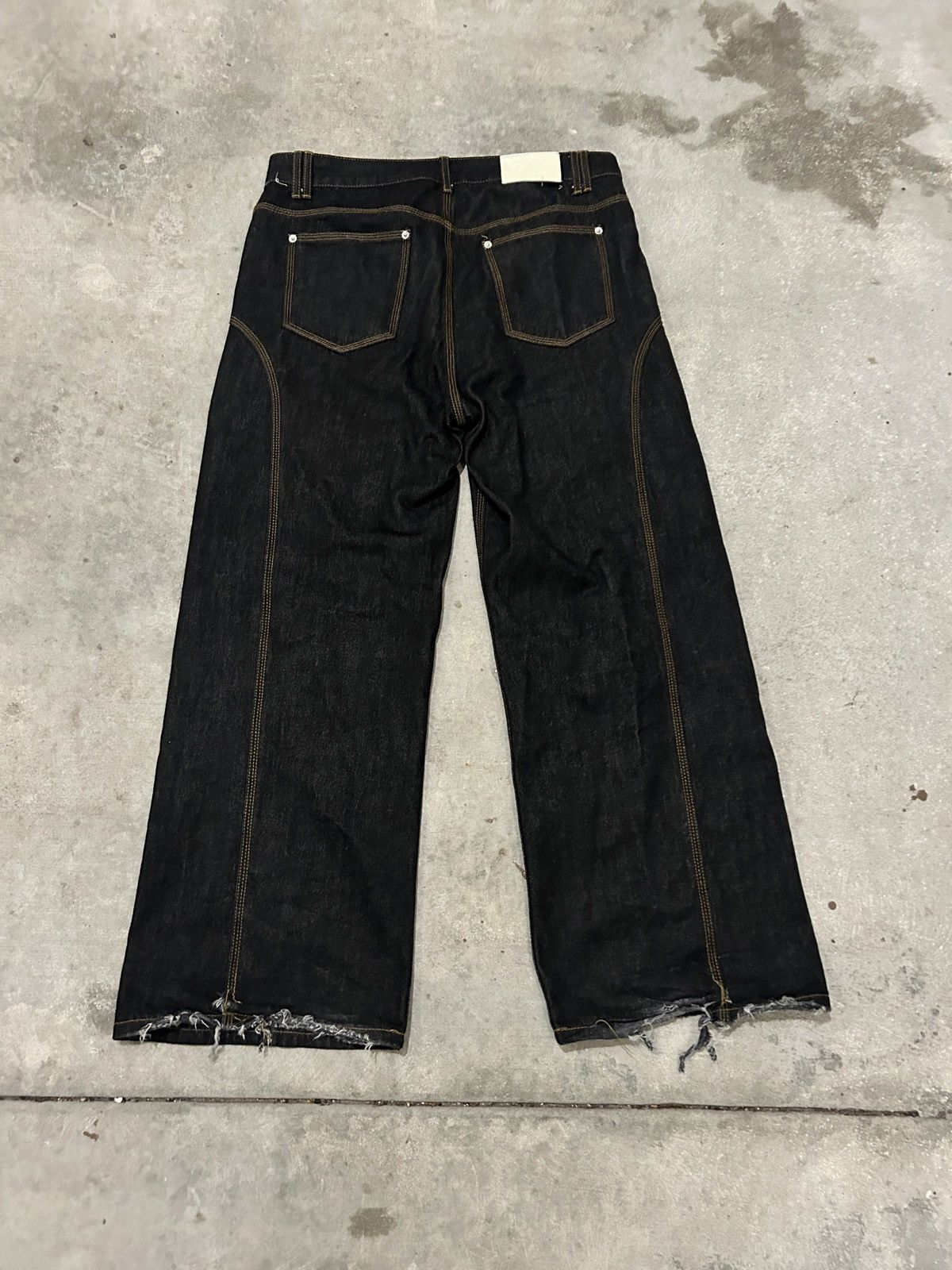 Designer EDEN Black Arch Selvedge Denim Size US 33 - 2 Thumbnail