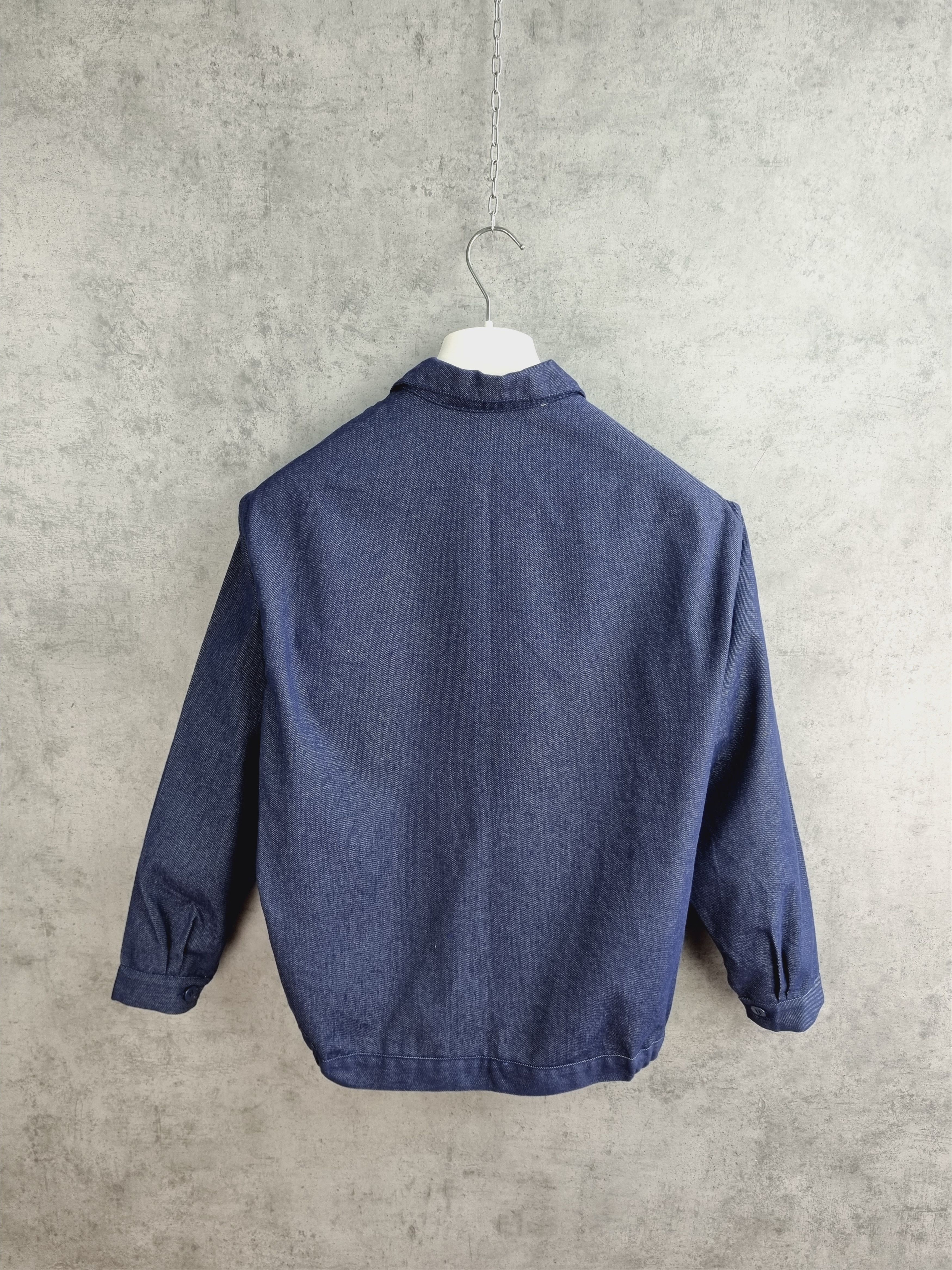 Vintage 90s French Chore Selvedge Denim Bomber Size US M / EU 48-50 / 2 - 10 Thumbnail