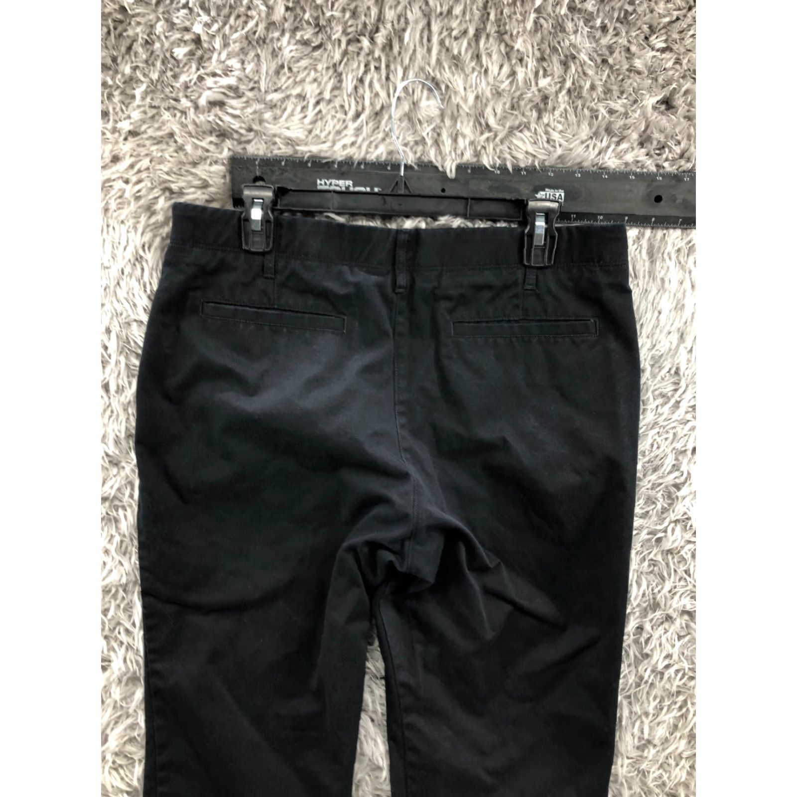Lands' End Lands' End Chino Pants Womens 12P Petite Dark Wash Black/Blue Stretch Size 34" / US 12 / IT 48 - 6 Thumbnail