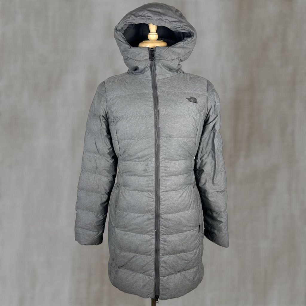The North Face The North Face Coat Womens S Gray 550 Down Long Puffer Parka Hooded Kinder? Size S / US 4 / IT 40 - 1 Thumbnail