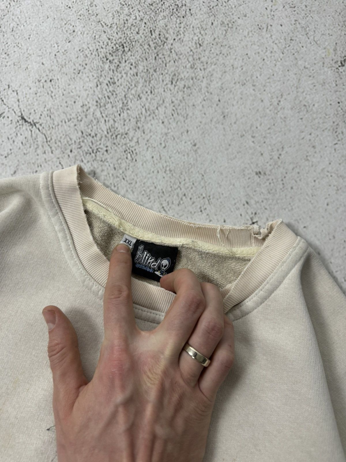 Stussy × Vintage Blind Vintage True Faded Trashed Sweatshirt Size US XL / EU 56 / 4 - 9 Thumbnail