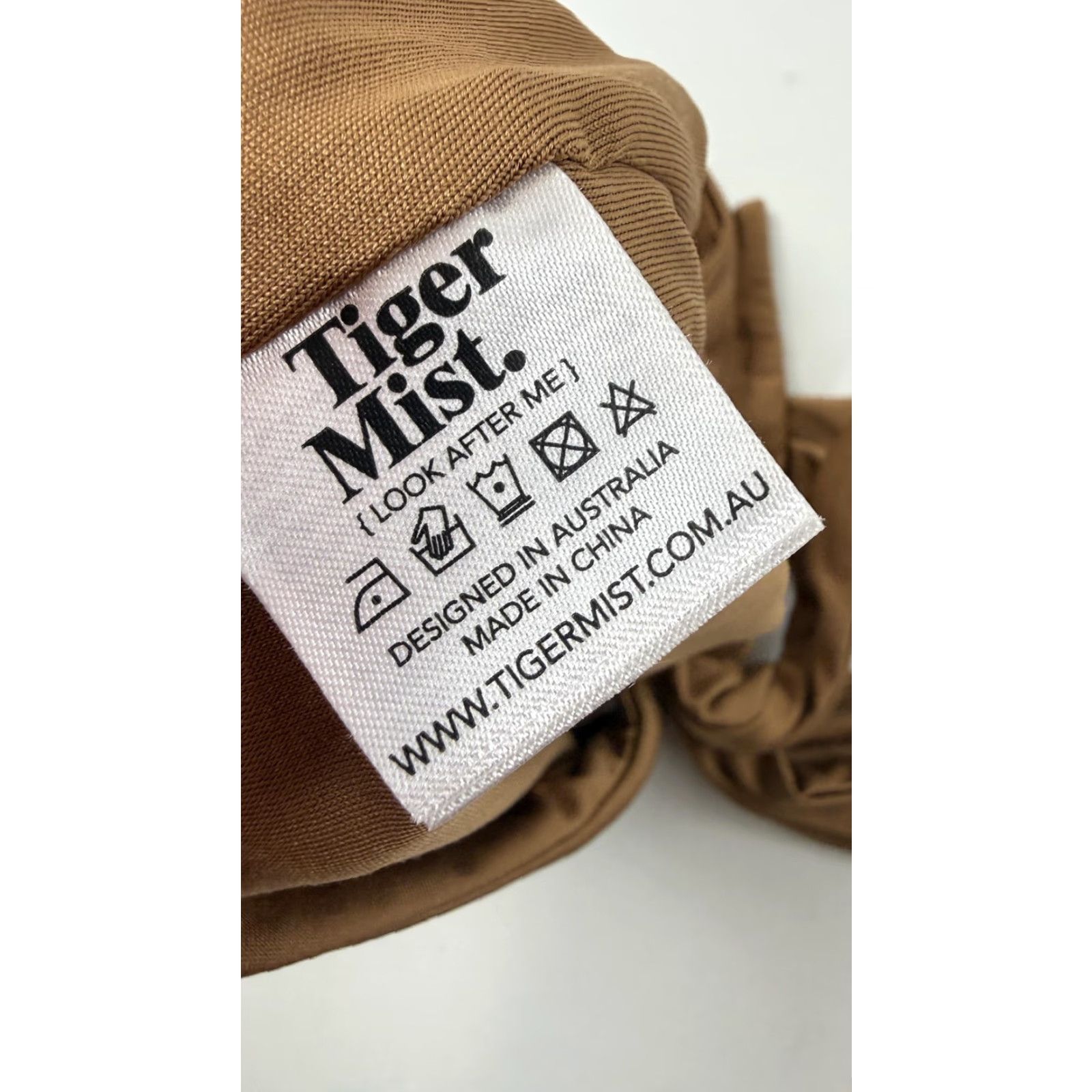 Vintage Tiger Mist Bikini Top Womens Small Brown Wide Strap Front Tie Swimsuit Swimwear Size S / US 4 / IT 40 - 3 Thumbnail