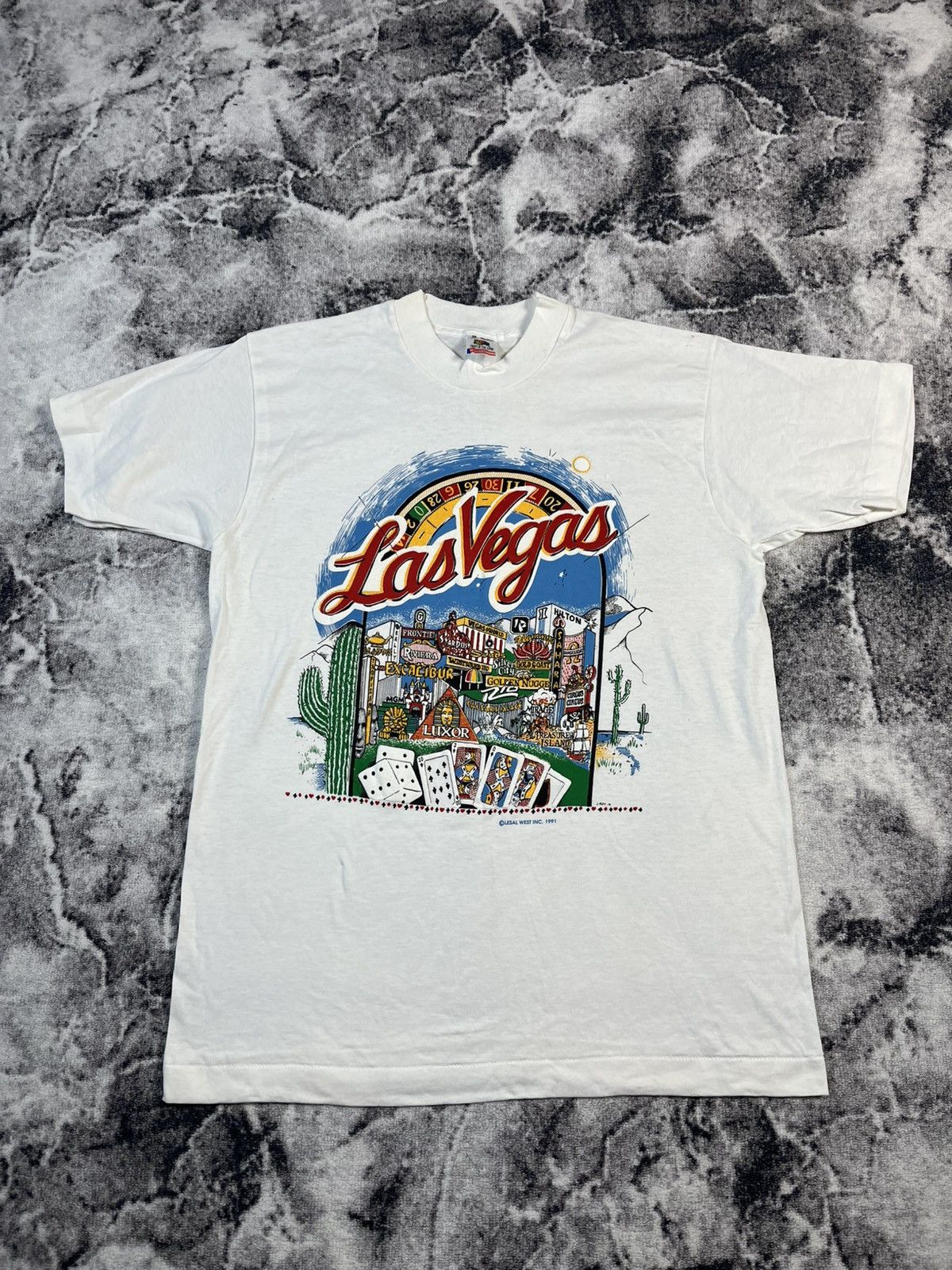 Vintage Vintage Las Vegas Graphic Tee (1991) Size US M / EU 48-50 / 2 - 1 Thumbnail