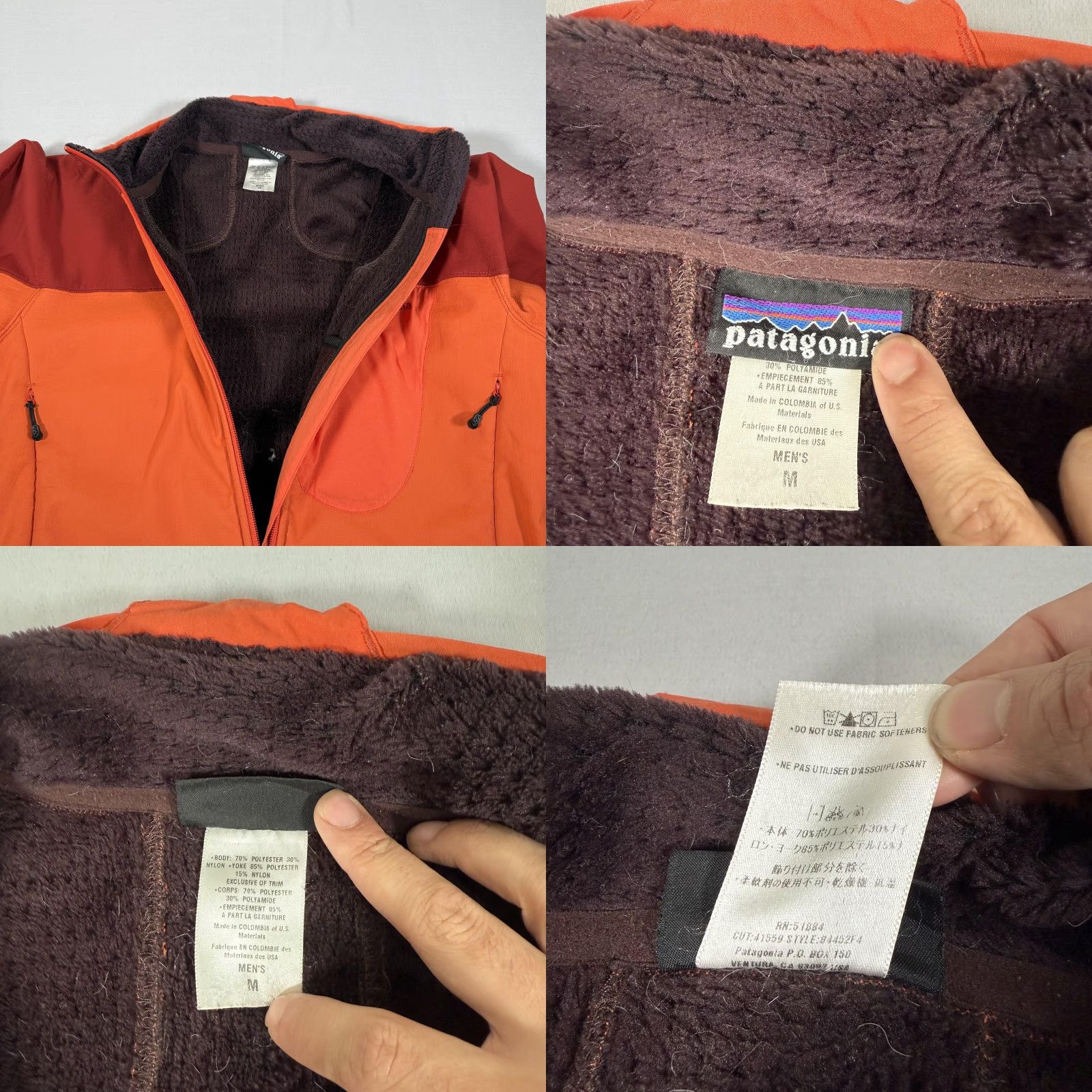 Patagonia Patagonia Jacket M Mens Orange Red Softshell Lined Regulator Hiking Full Zip Pockets Embroidered Logo R1 90s Outdoor Size US M / EU 48-50 / 2 - 9 Thumbnail