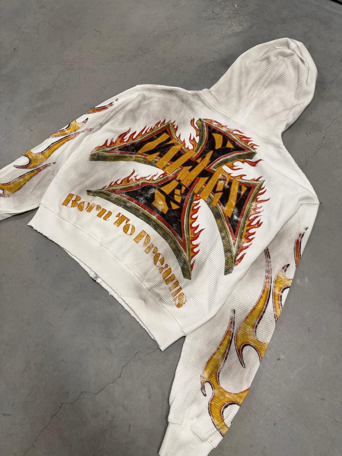 Vale Vale Forever Valley Reborn White Waffle Knit Zip Up Hoodie Size US XL / EU 56 / 4 - 5 Thumbnail