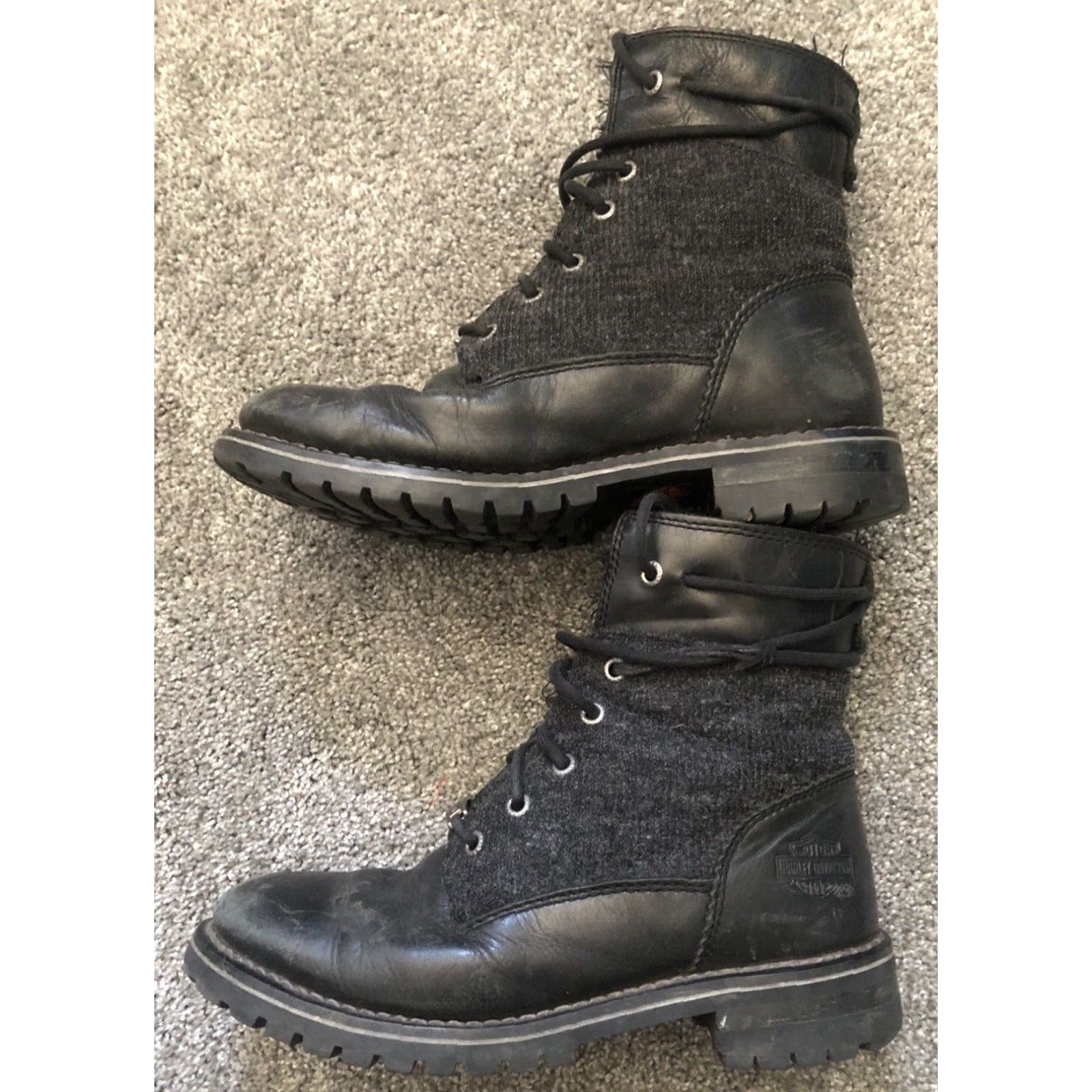 Harley Davidson Harley-Davidson Dana Boots Gray Black Size 8M Womens Boot Fall Spring Summer Winter Casual Workwear 39 EU 6 UK 8 US Size US 6 / IT 36 - 2 Thumbnail