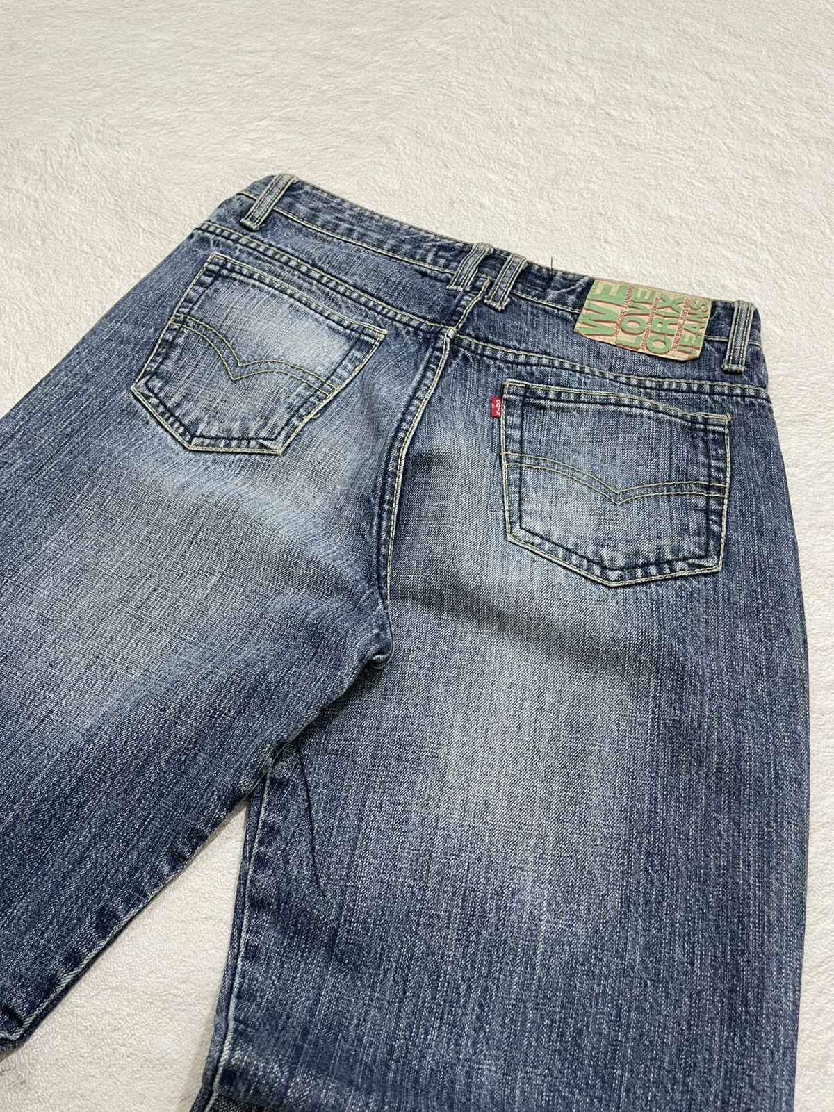 Japanese Brand 2000s Orix Jeans Distressed Wash Denim Y2K Size US 28 / EU 44 - 11 Thumbnail