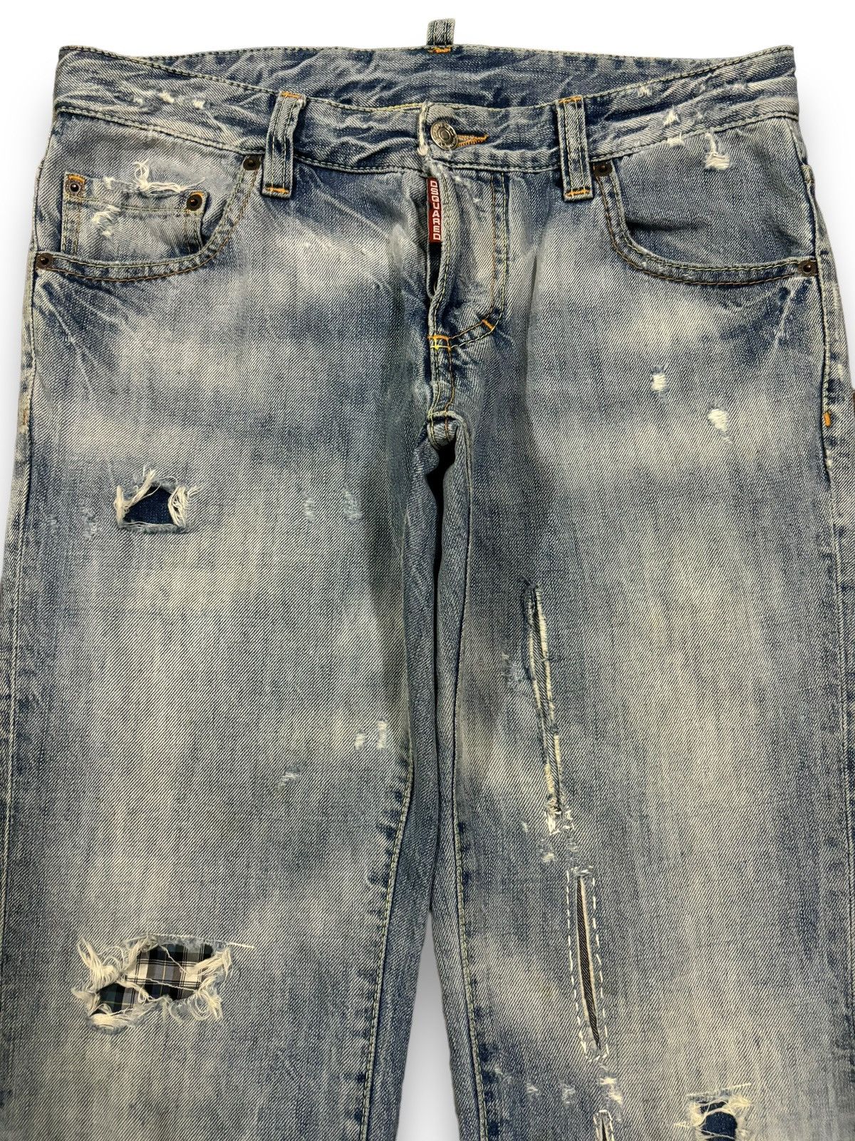 Dsquared2 Vintage Dsquared2 Sashiko Stitched Distressed Grunge Jeans Size US 31 - 3 Thumbnail