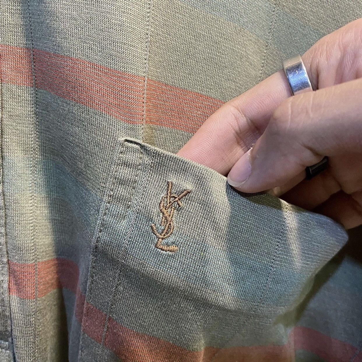 Yves Saint Laurent VINTAGE YSL TRICOTS POUR HOMME MADE JAPAN LONGSLEEVE POLOS Size US M / EU 48-50 / 2 - 4 Thumbnail
