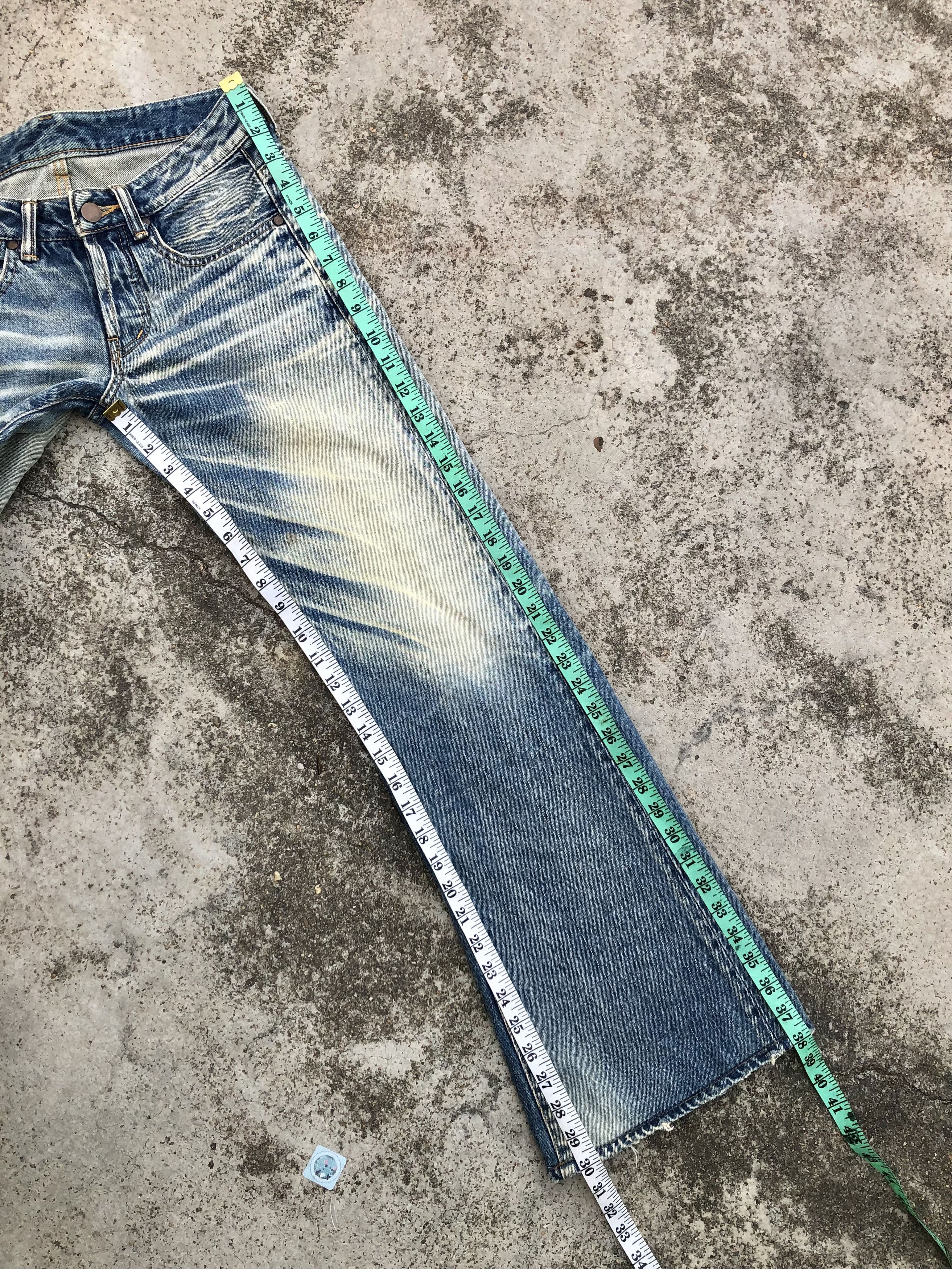 Japanese Brand FLARED WASHED BLUE DENIM Size 28" / US 6 / IT 42 - 9 Thumbnail