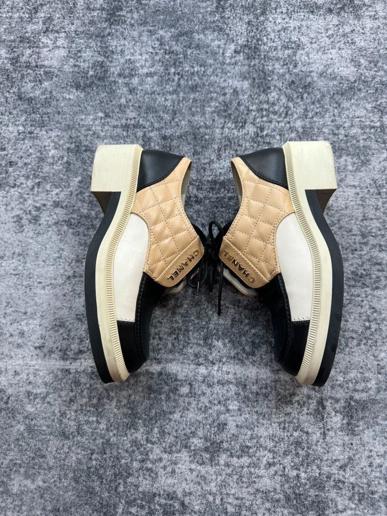Chanel Chanel Metal Logo Oxford Shoes -2505 Size US 7.5 / EU 40-41 - 3 Thumbnail