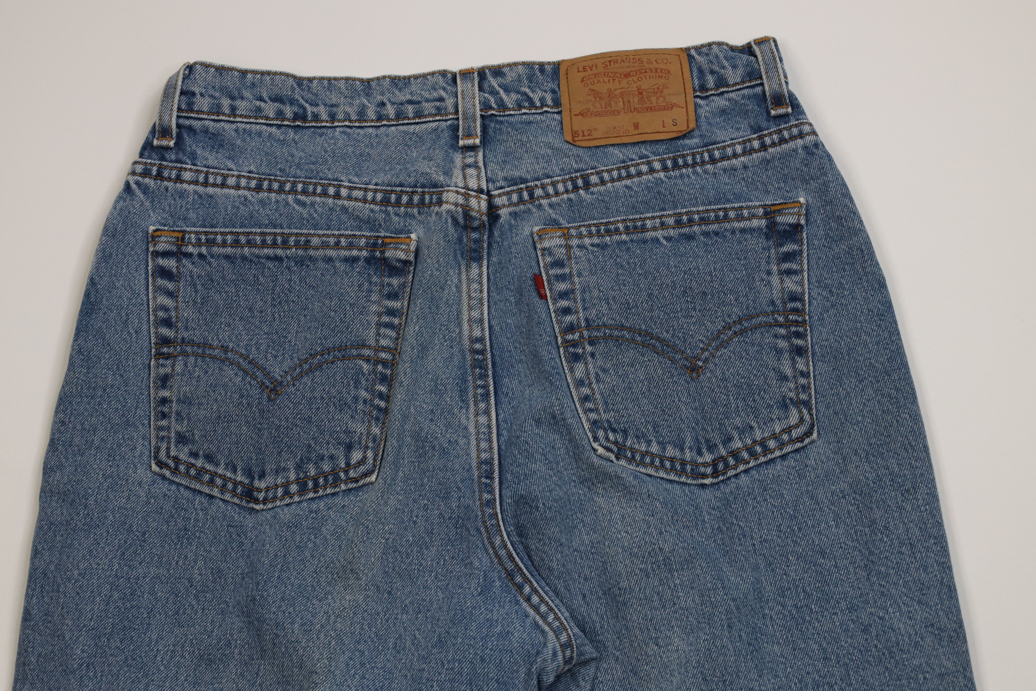 Levi's Vintage 90s Levis 512 Short Slim Tapered Leg Denim Jeans USA Size 36" / US 14 / IT 50 - 9 Thumbnail
