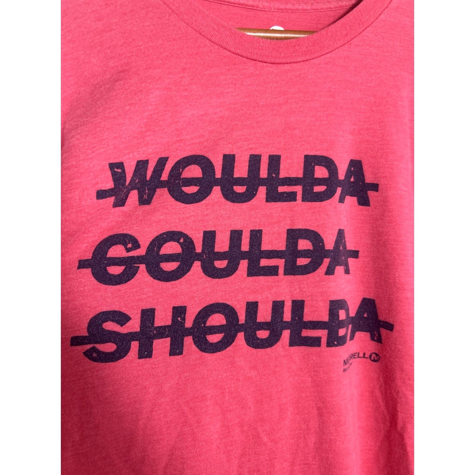 Merrell Merrell Mens 2XL Short Sleeve T-Shirt Red No Woulda Coulda Shoulda Shirt Mens Red 2XL Size US XXL / EU 58 / 5 - 4 Thumbnail