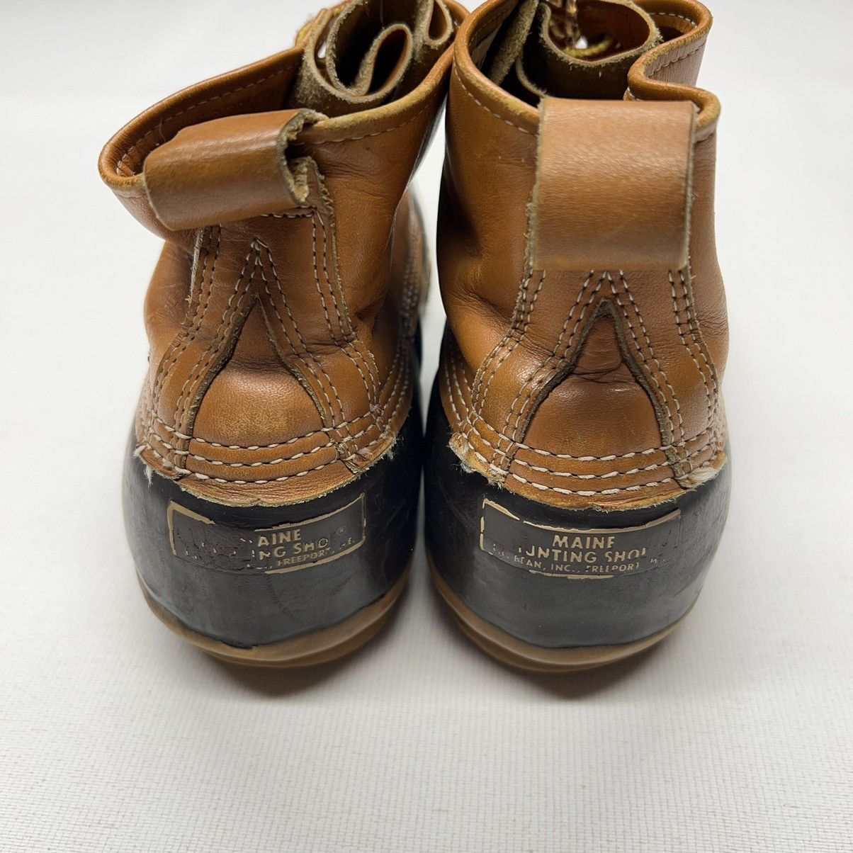 L.L. Bean × Vintage VTG LL Bean Duck Boots Brown Mid Lace Maine Hunting Outdoor Size US 13 / EU 46 - 11 Thumbnail