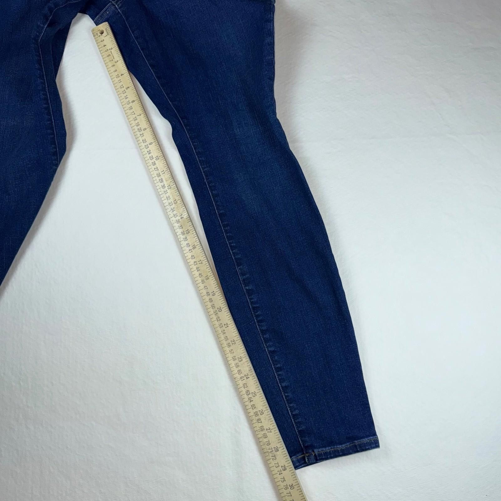 Duluth Trading Company Duluth Trading Co Womens Skinny Jeans Dark Wash 12 Long Size 34" / US 12 / IT 48 - 9 Thumbnail