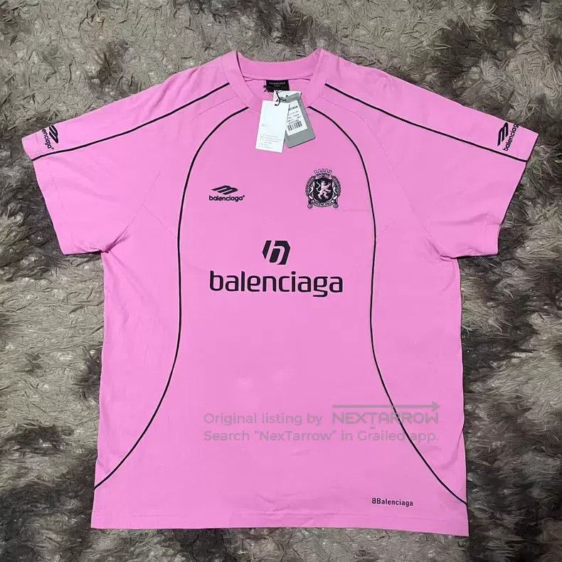 Balenciaga Balenciaga Manchester United Short Sleeve Pink Size US M / EU 48-50 / 2 - 1 Thumbnail