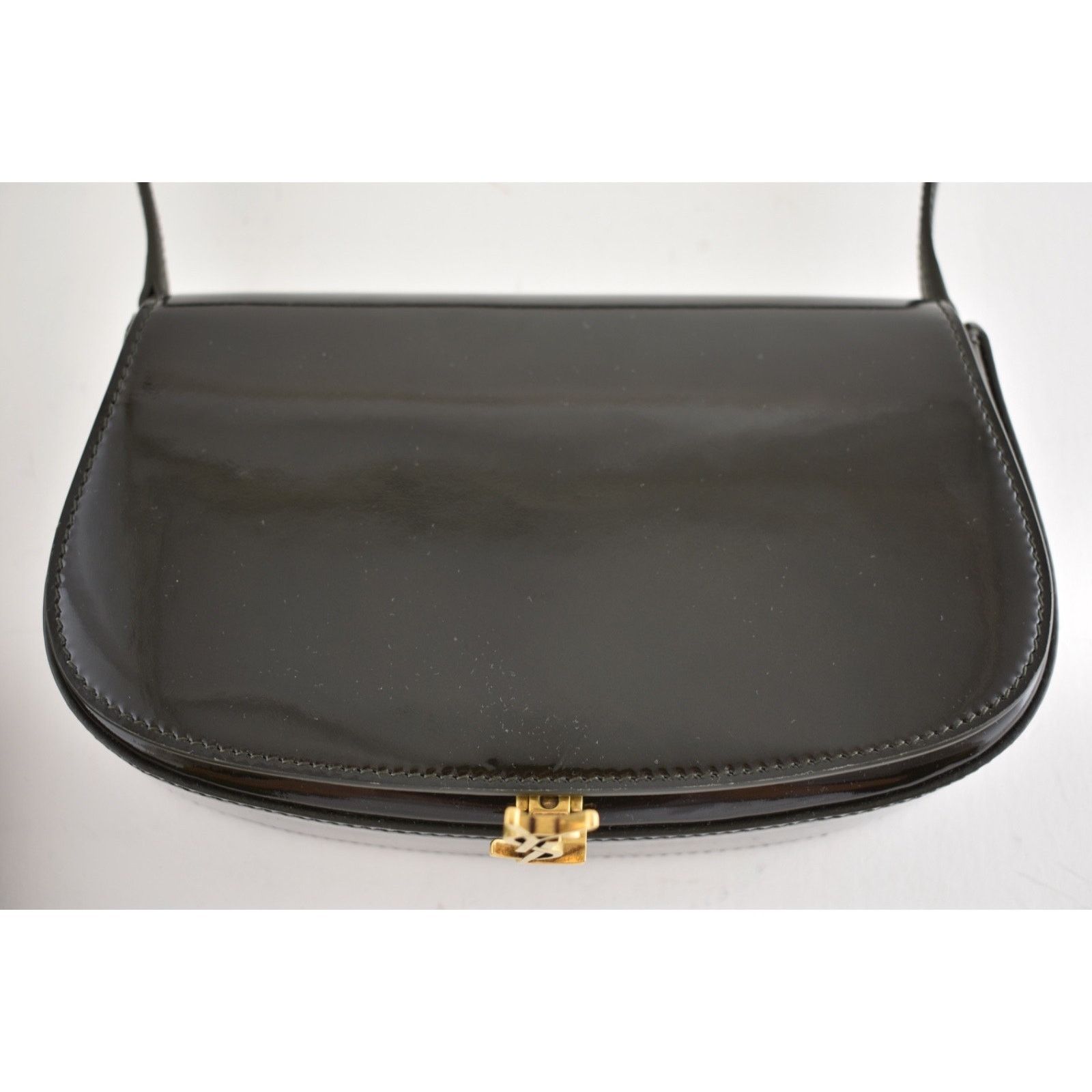 Yves Saint Laurent Saint Laurent Mini Voltaire Demi Lune YSL Shoulder Bag Green Size ONE SIZE - 14 Thumbnail